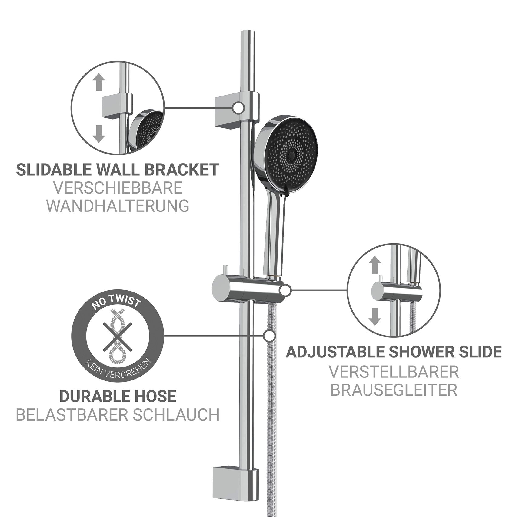 WENKO Brausehalter »Softwater« Set, 
