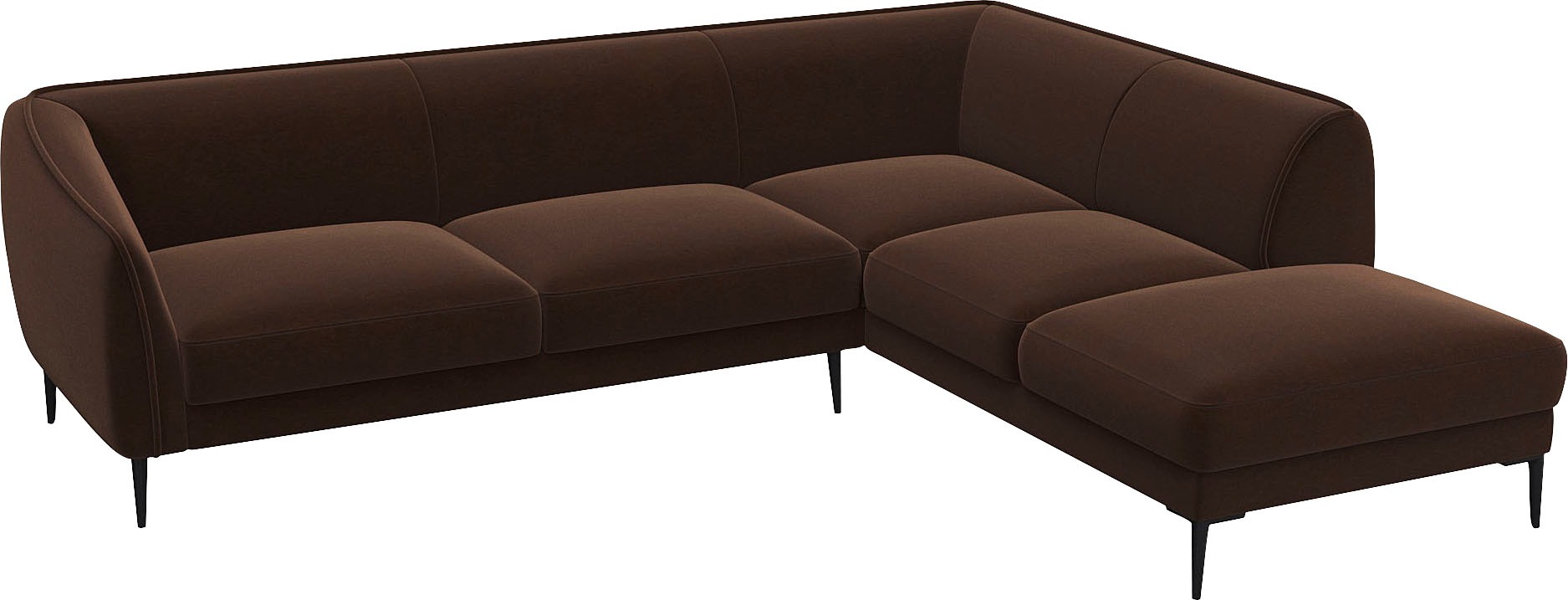 FLEXLUX Ecksofa "Belle Designsofa, L-Form, B/T 268/209 cm", Skandinavisches günstig online kaufen