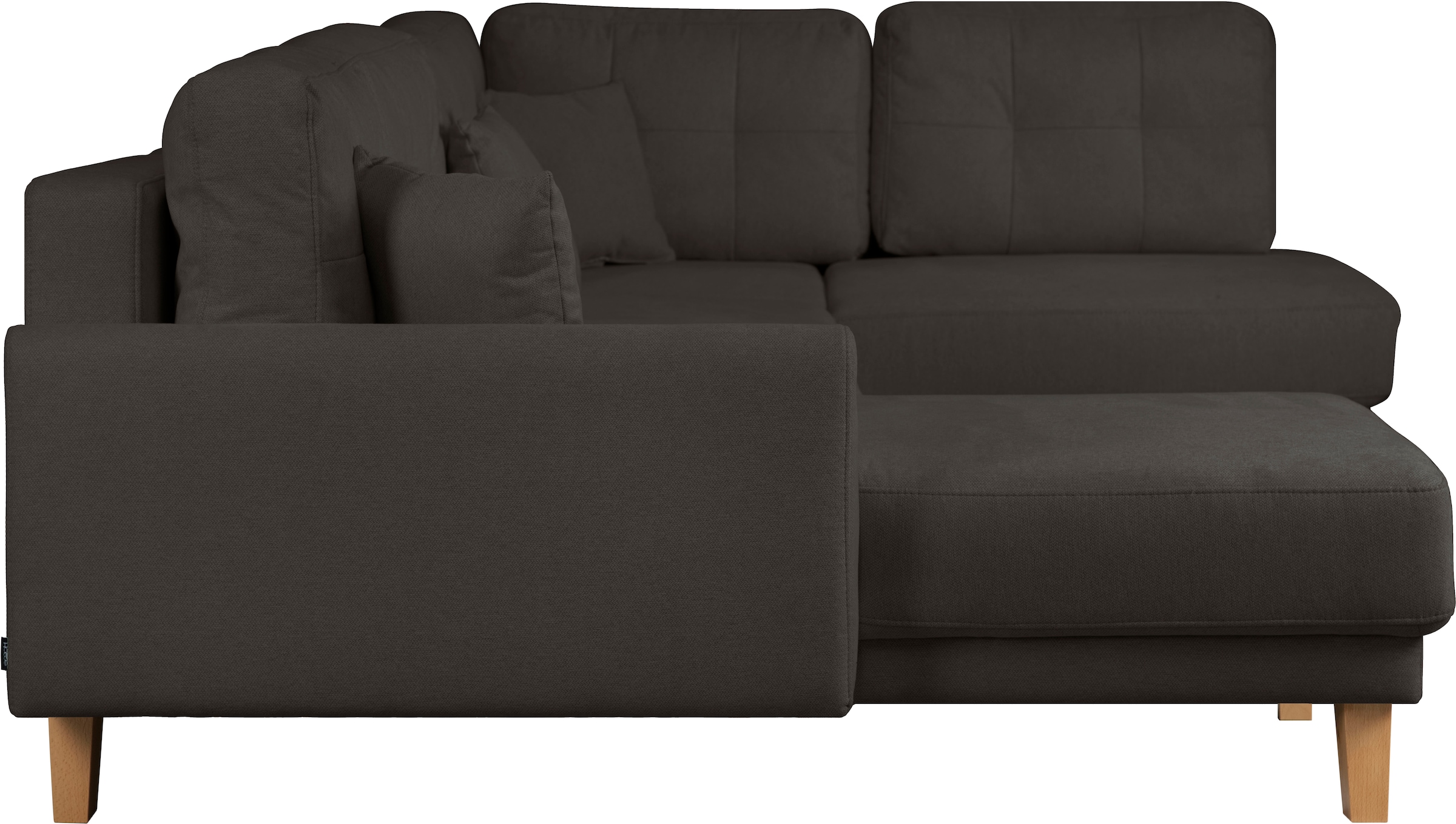 Home affaire Wohnlandschaft »TRIPLO U-Form wahlweise mit Schlaffunktion, B/T/H: 310/192/90 cm«, Schlafsofa, auch mit Bettkasten, Steppung im Rückenkissen