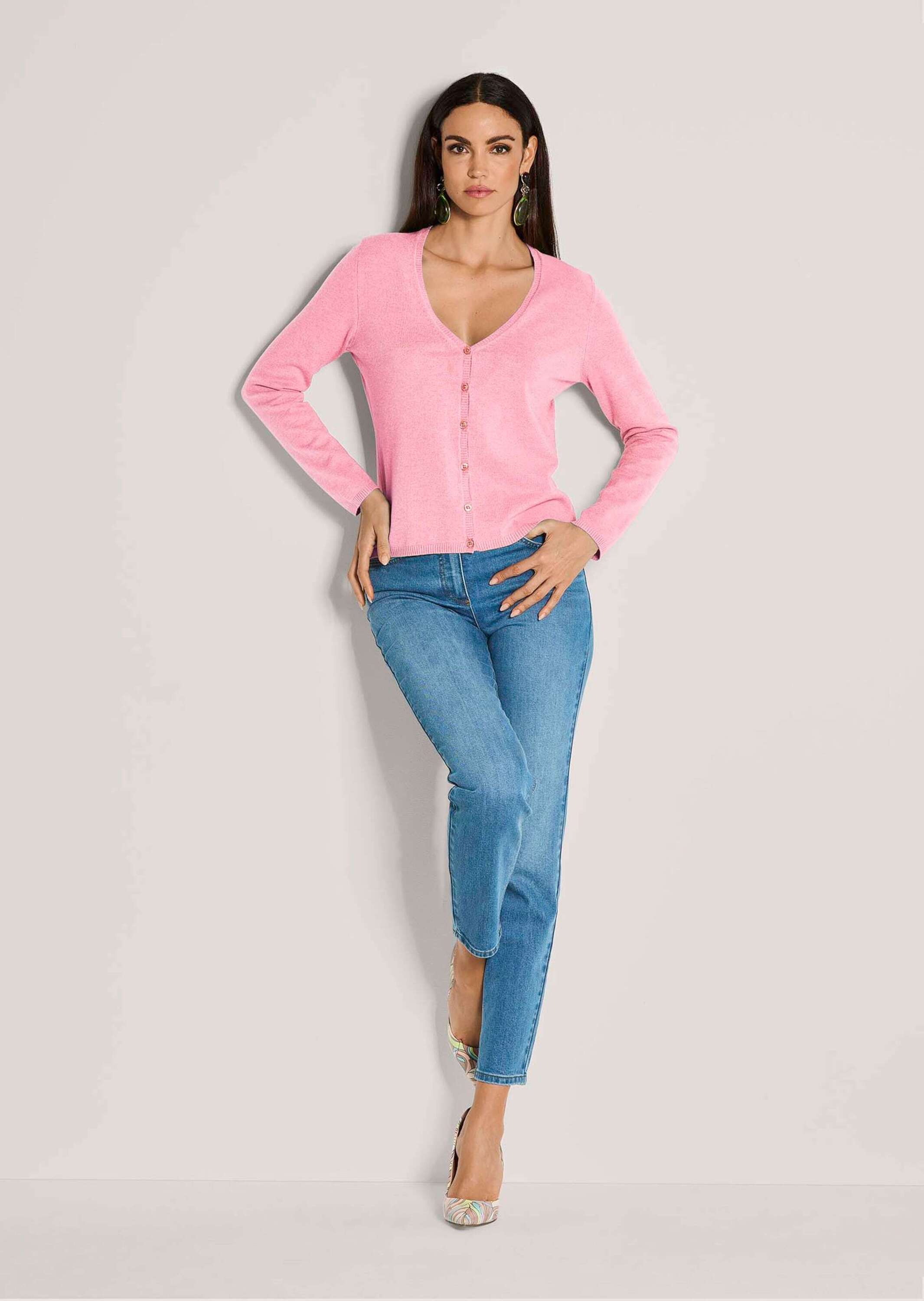 Thumbnail - MADELEINE Strickjacke "Strickjacke Langarm Jacke im Feinstrick mit V-Ausschnitt"