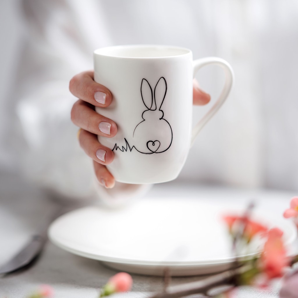 Villeroy & Boch Becher »Kaffeebecher Ostern Statement 280 ml 2er Set weiß«
