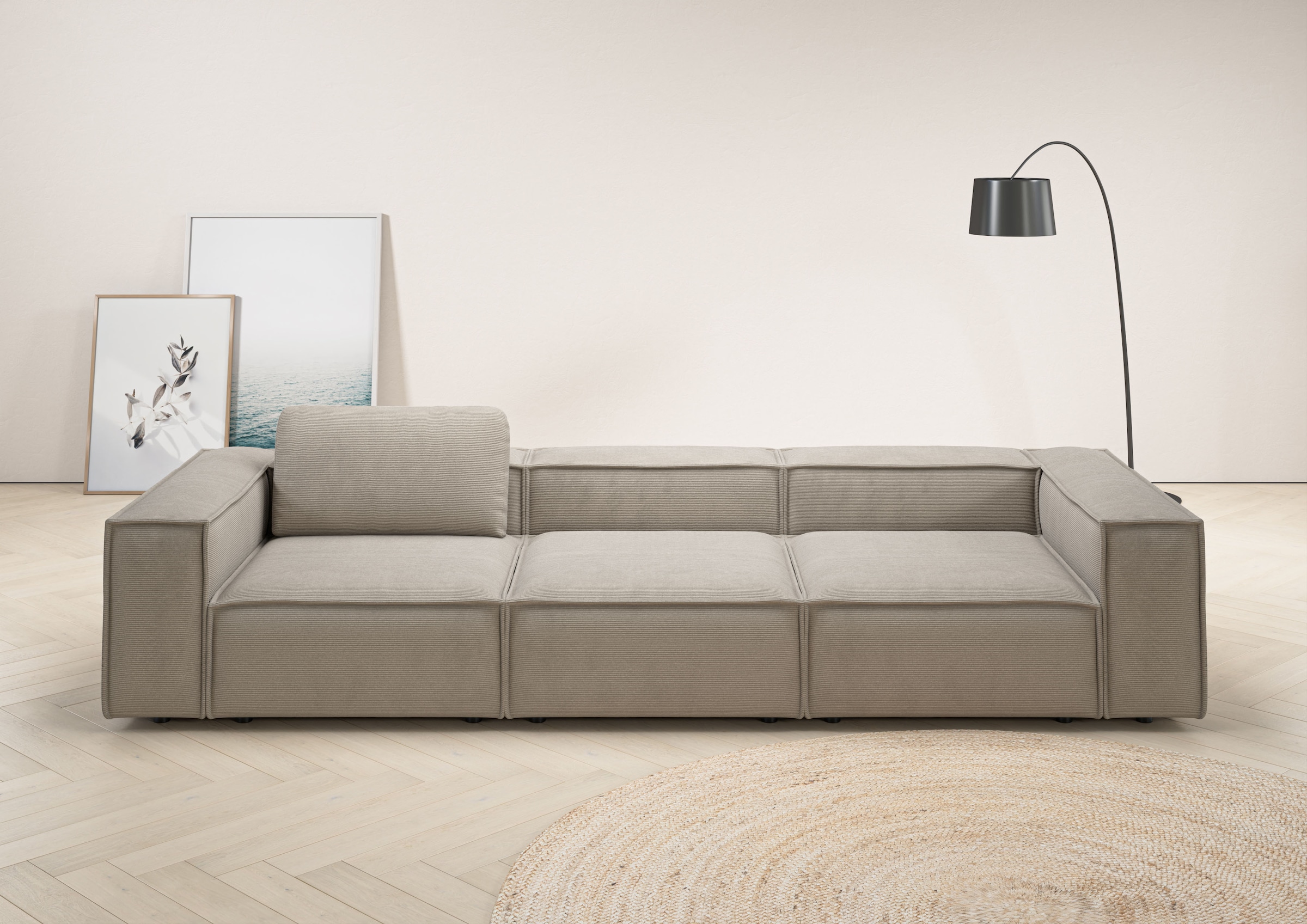 Home affaire 3,5-Sitzer "Watertown, modernes Big-Sofa XXL, 336 cm Breite, a günstig online kaufen