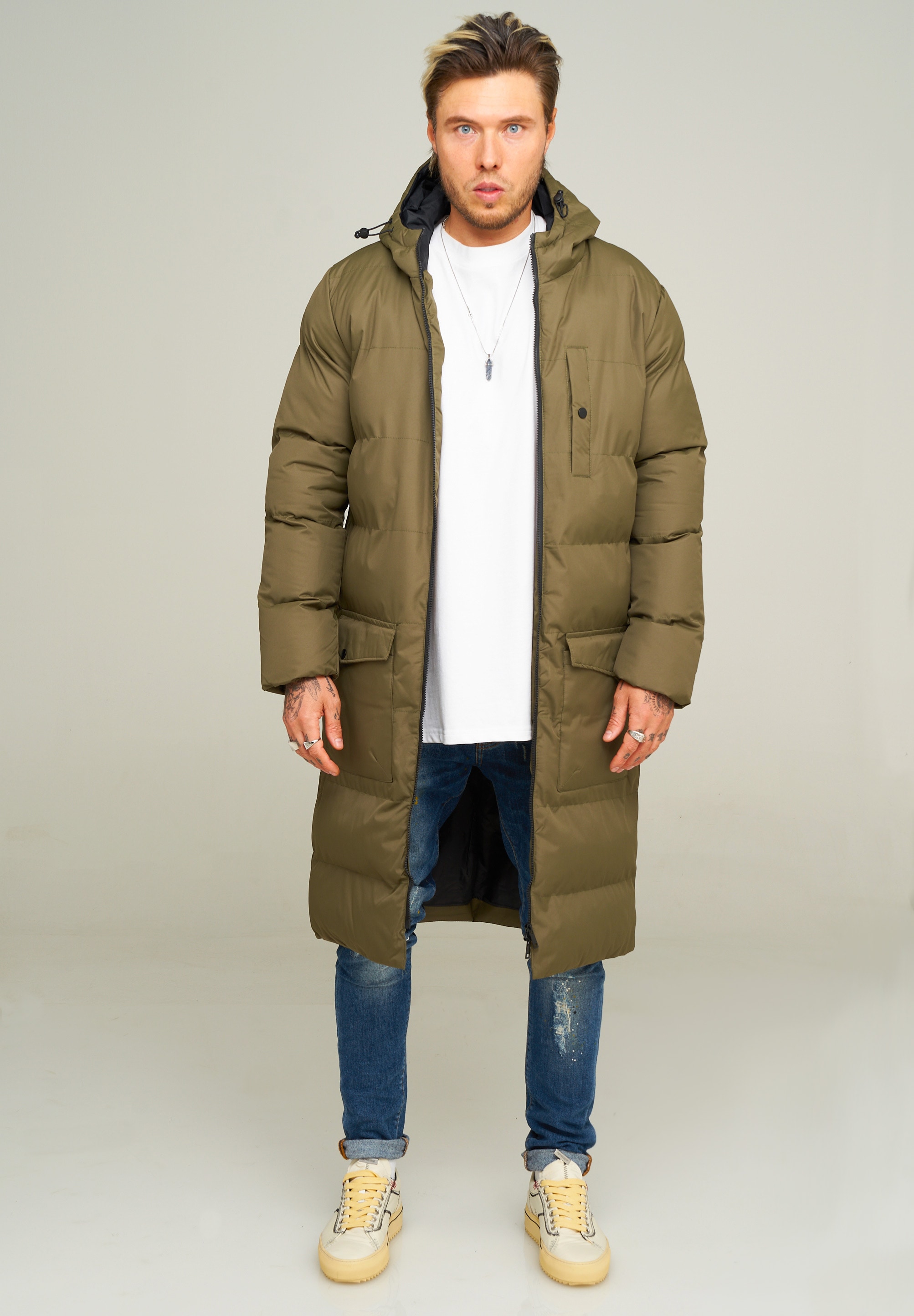 behype Parka "LONGLINE PUFFER PARKA", mit Kapuze günstig online kaufen