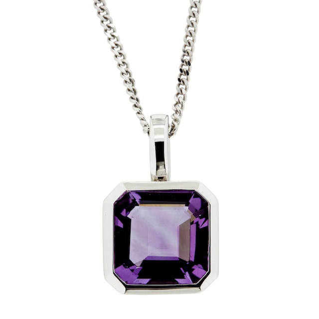 Orolino Kette mit Anhänger »585/- Weißgold Amethyst Achteck« bestellen |  BAUR