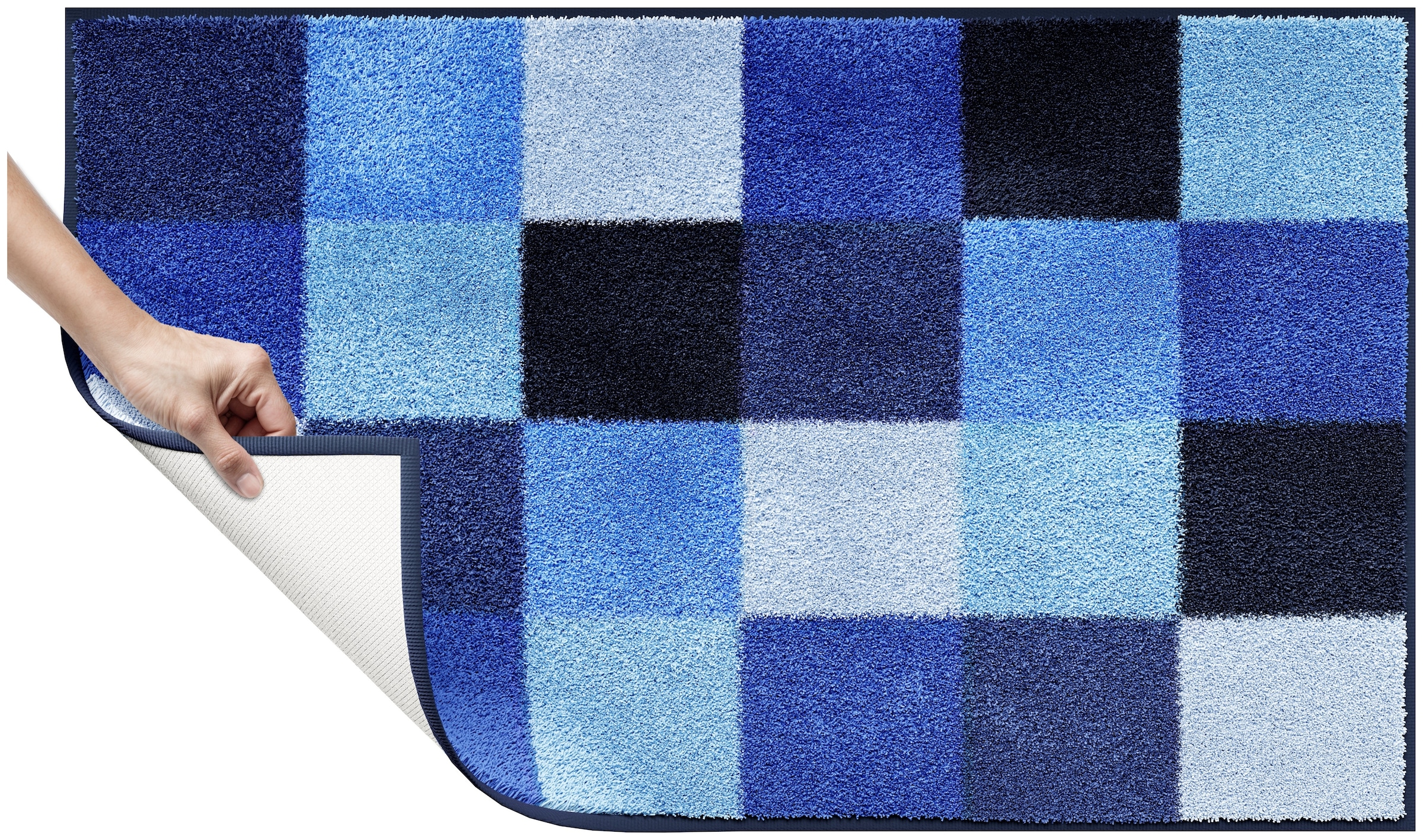 Grund Badematte »Mosaik, Badvorleger, Badezimmer Teppich, sehr weich« Höhe 20 mm rutschhemmend beschichtet fußbodenheizungsgeeignet angenehm weich, auch als 3 teiliges Set erhältlich, Made in Europe