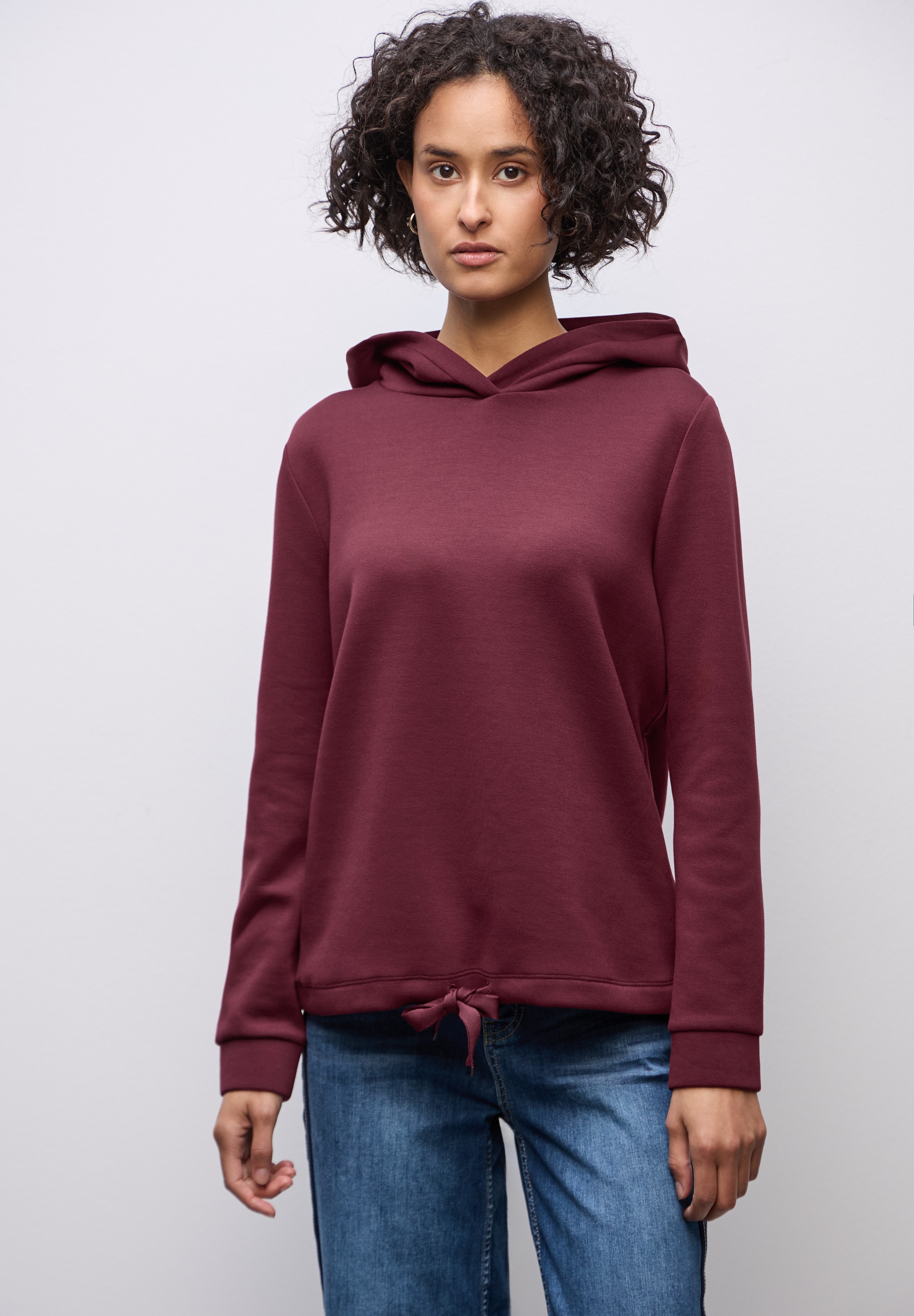 STREET ONE Hoodie, mit elastischem Materialmix günstig online kaufen