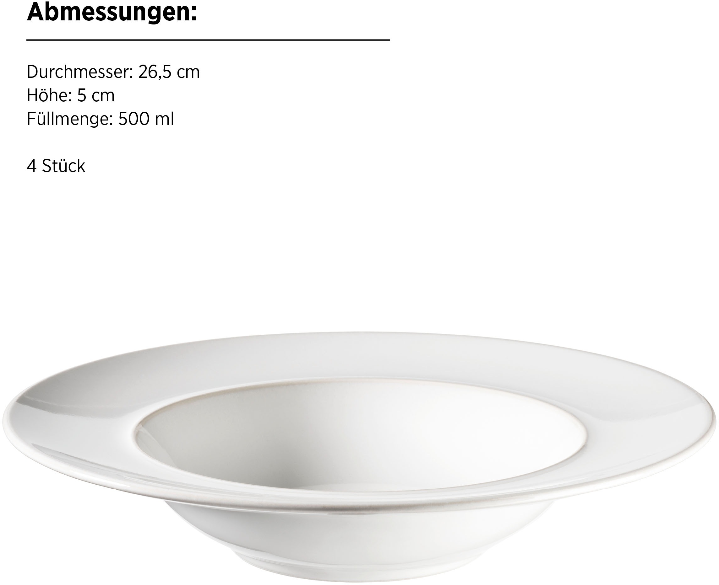 MÄSER Pastateller »UNICO, Pastateller Set, Steinzeug« Teller Set