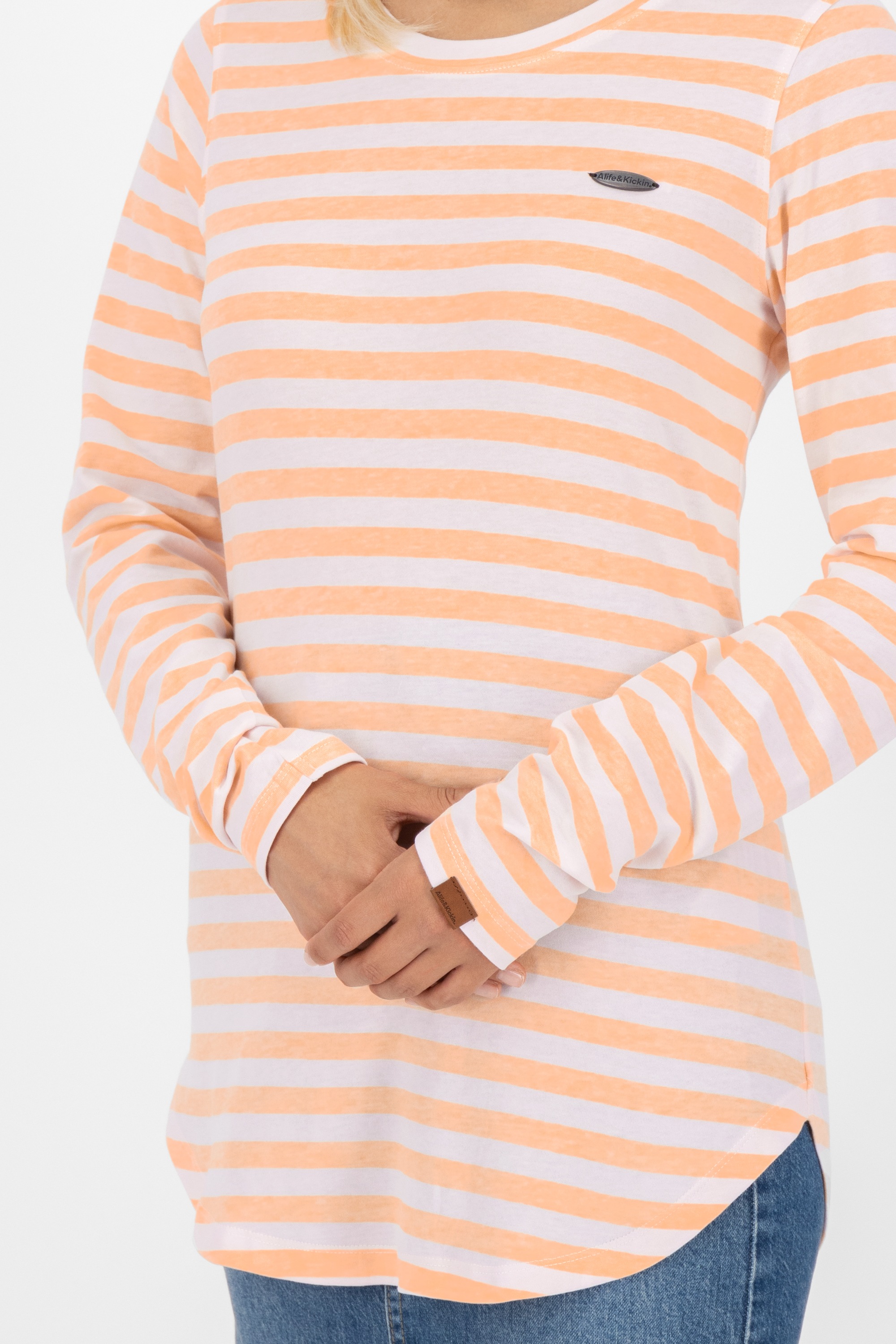 Alife & Kickin Langarmshirt »Damen LeaAK Z«, Figurnah geschnittenes Longsleeve Shirt mit Rundhalsausschnitt