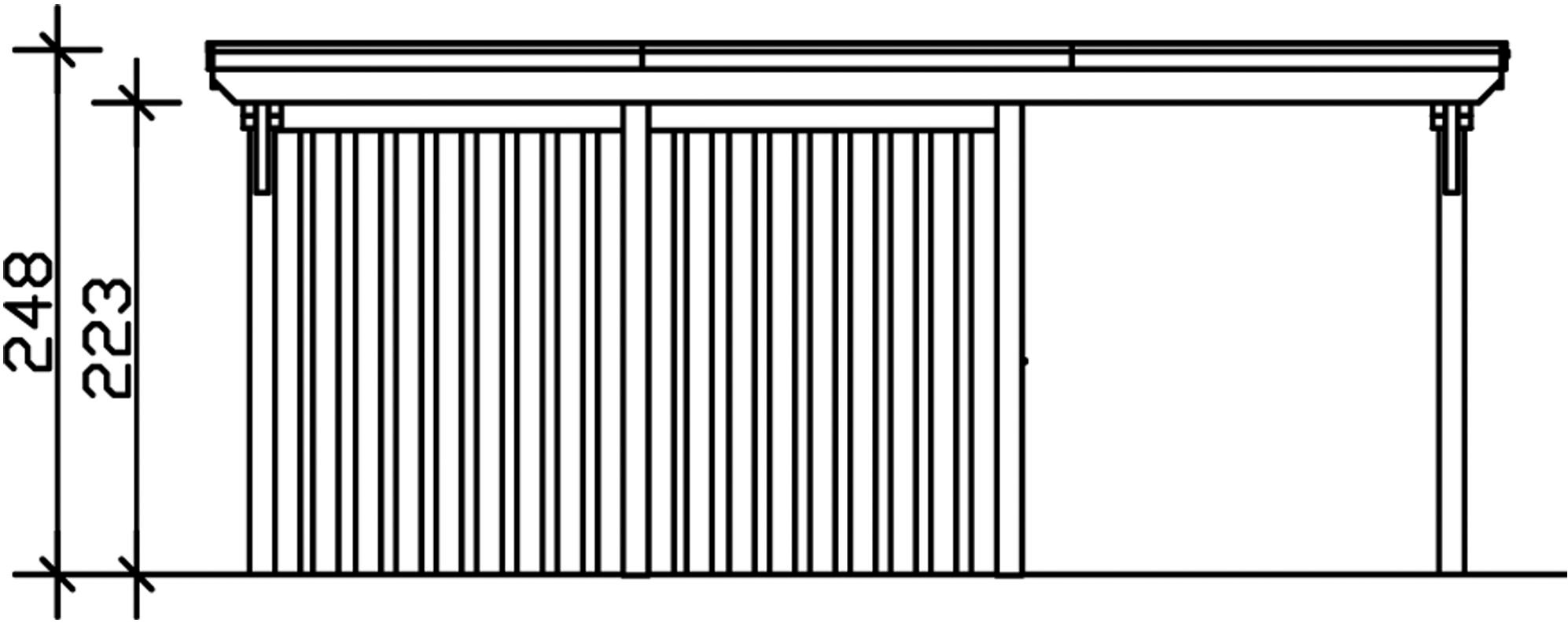 Skanholz Doppelcarport »Emsland« Massivholz 550 cm Anthrazit