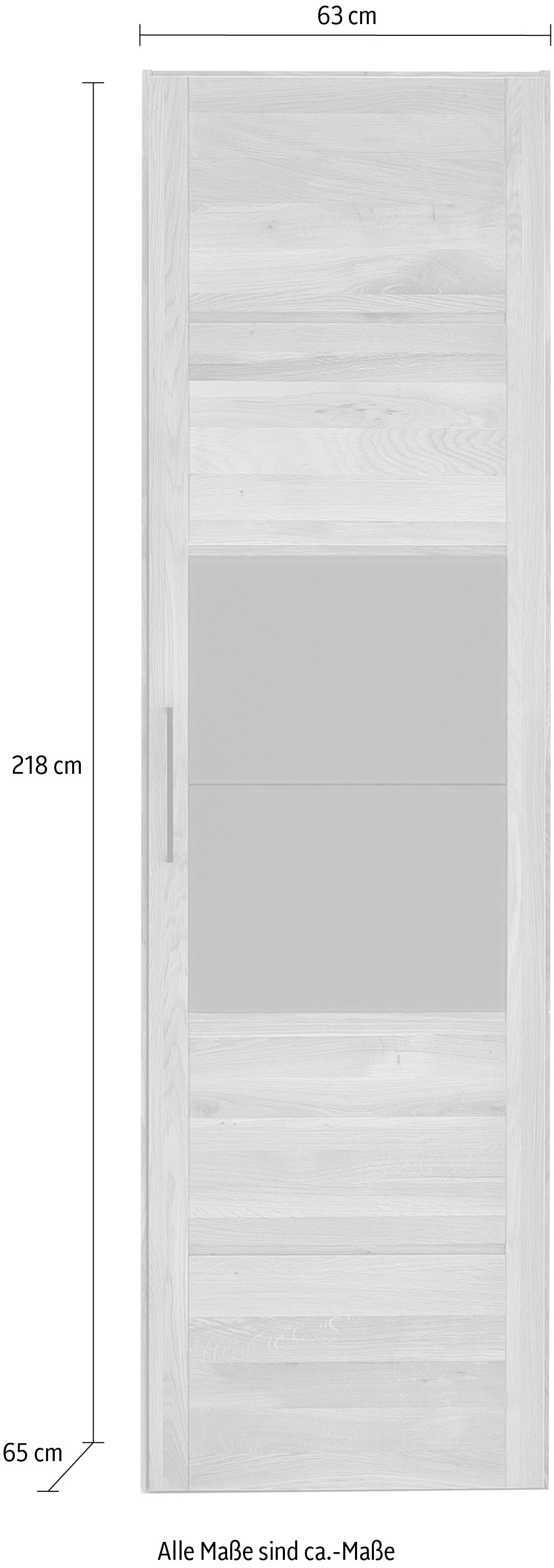 Home affaire Drehtürenschrank »Chamara«, aus massivem Eichenholz, in unterschiedlichen Breiten, Höhe 218 cm