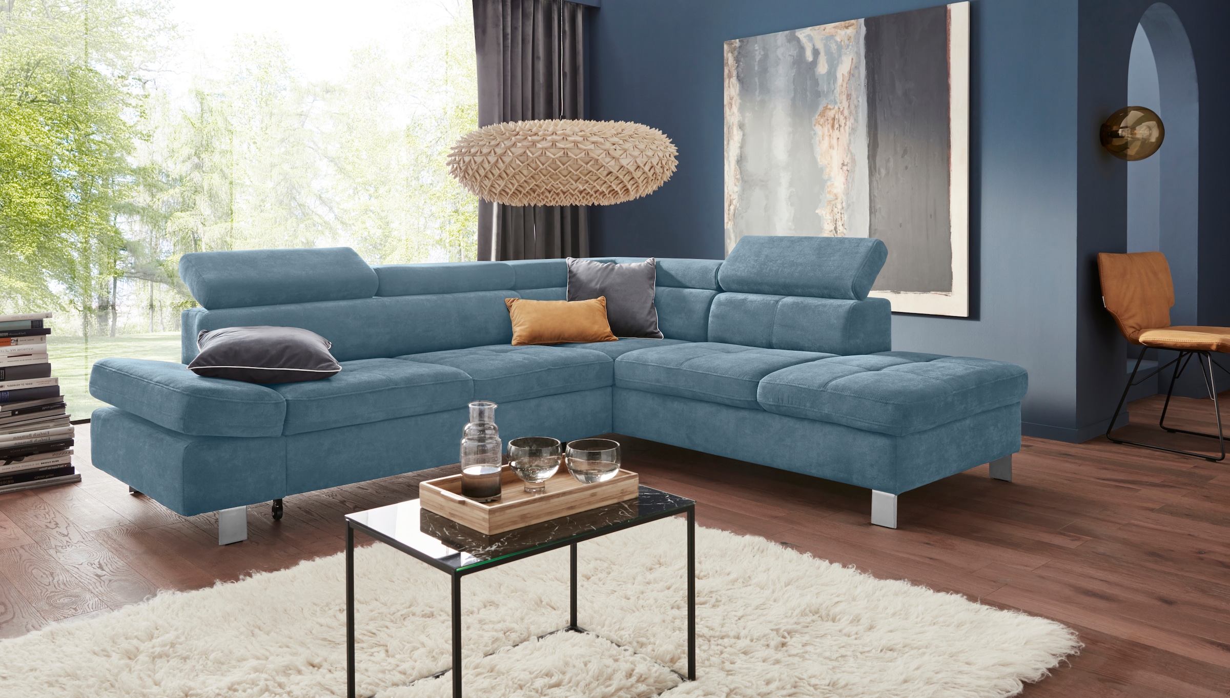 exxpo - sofa fashion Ecksofa "Fiji, L-Form", mit Kopf- bzw. Rückenverstellu günstig online kaufen