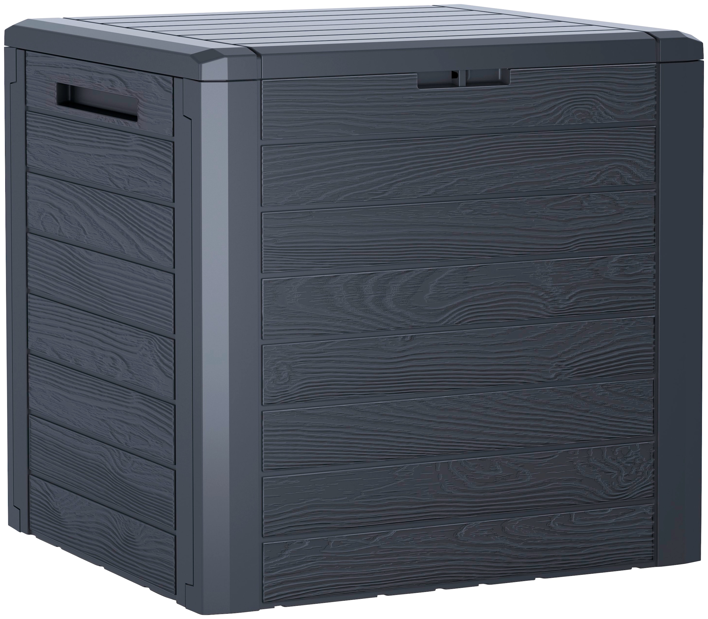 Prosperplast Aufbewahrungsbox »Woodebox«, (1 St.), anthrazit, 140 liter