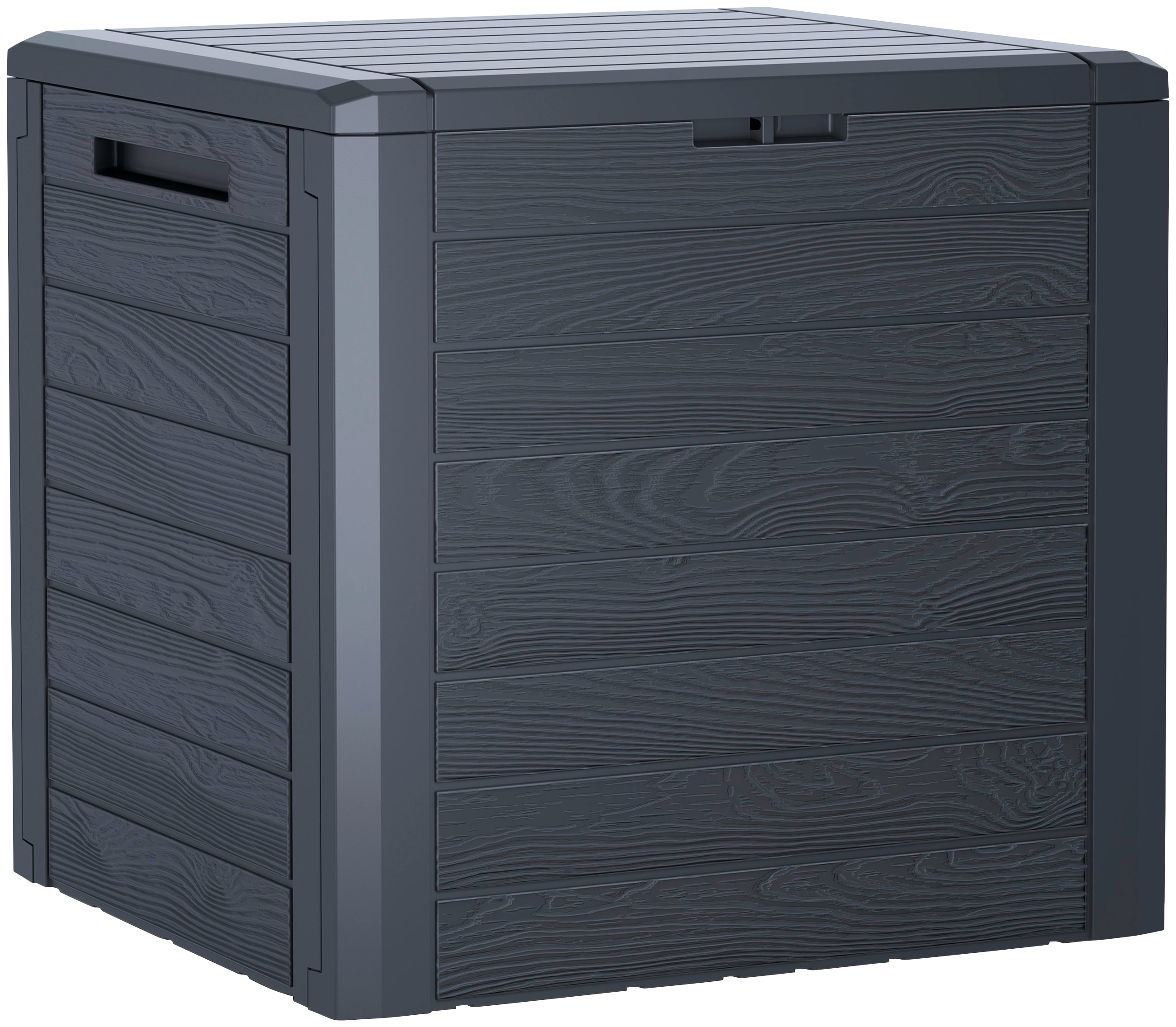 Prosperplast Aufbewahrungsbox "Woodebox" anthrazit, 140 liter