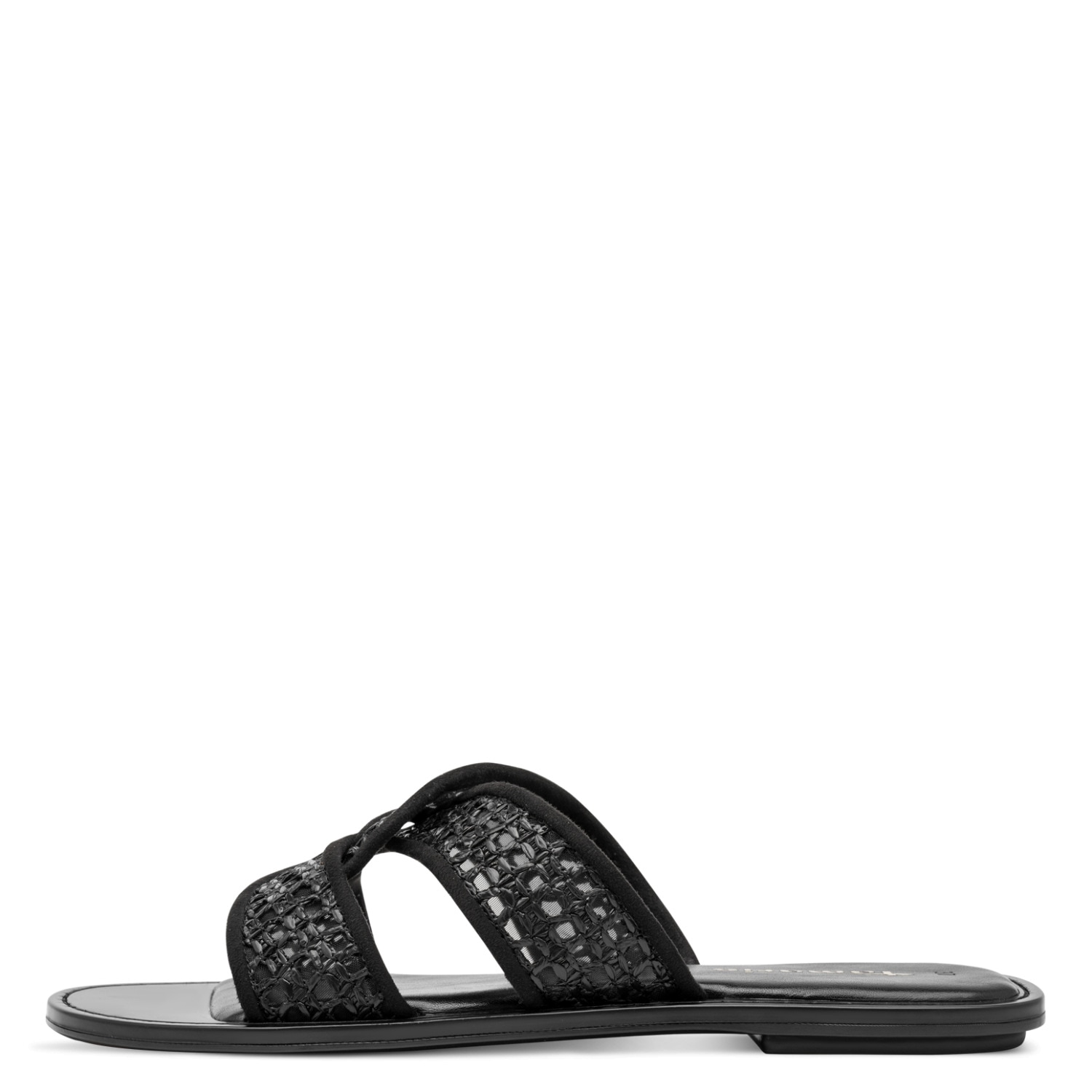 Tamaris Pantolette  Sommerschuh, Schlüpfschuh, Flat mit Baststickerei