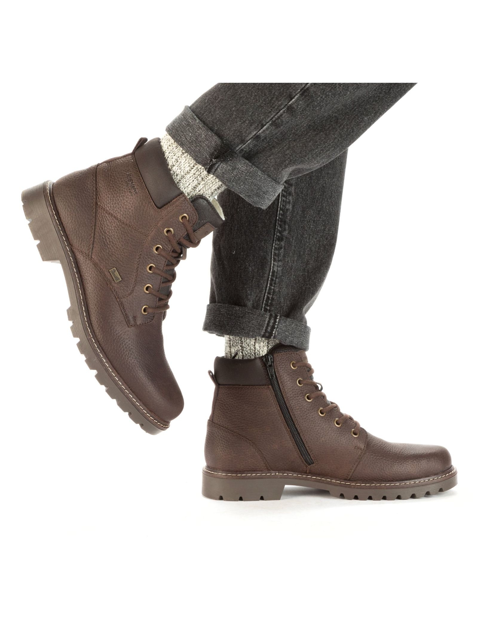 Rieker Schnürstiefelette »Rieker Stiefelette Leder/Textil«