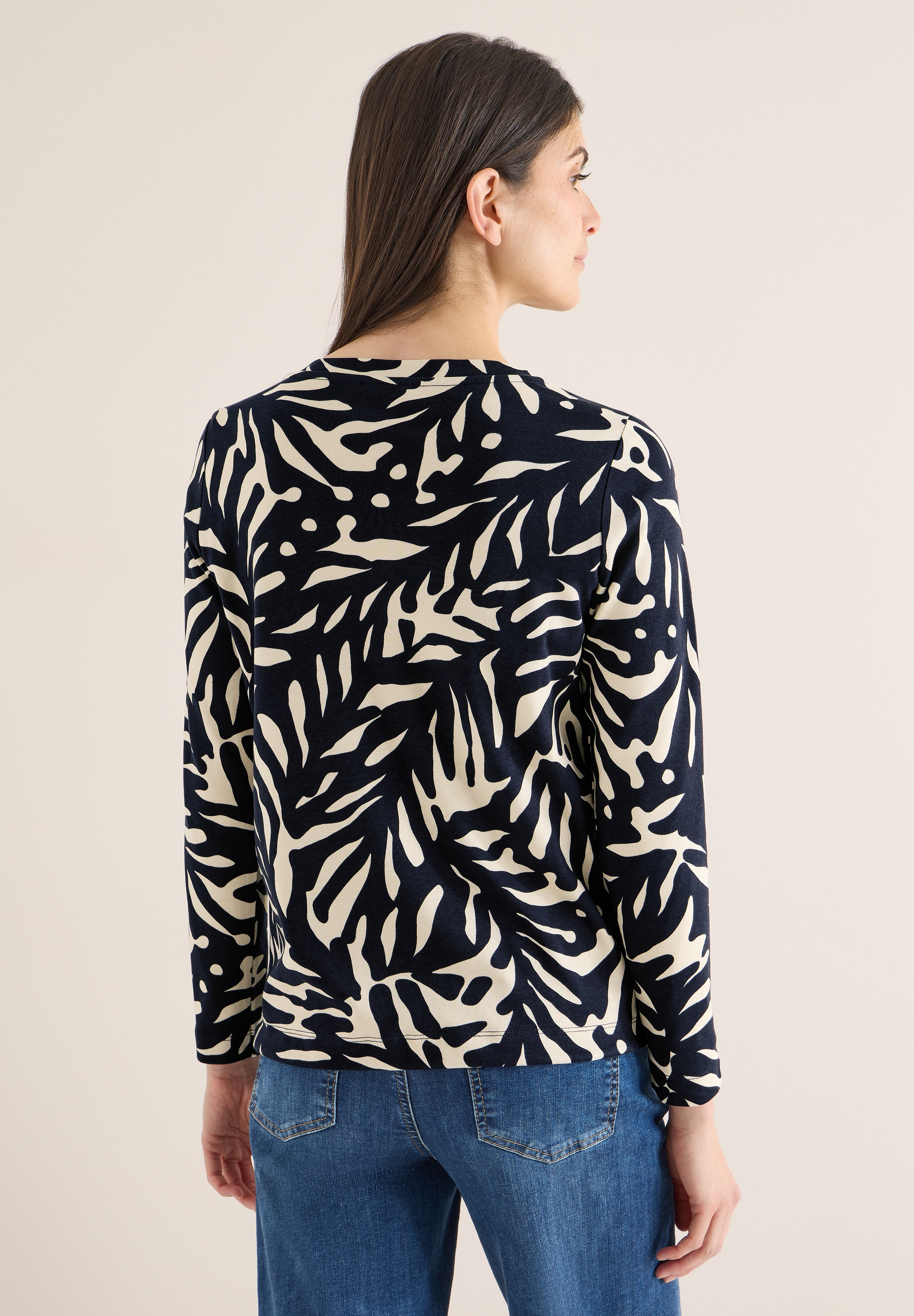 Cecil Langarmshirt aus reiner Baumwolle