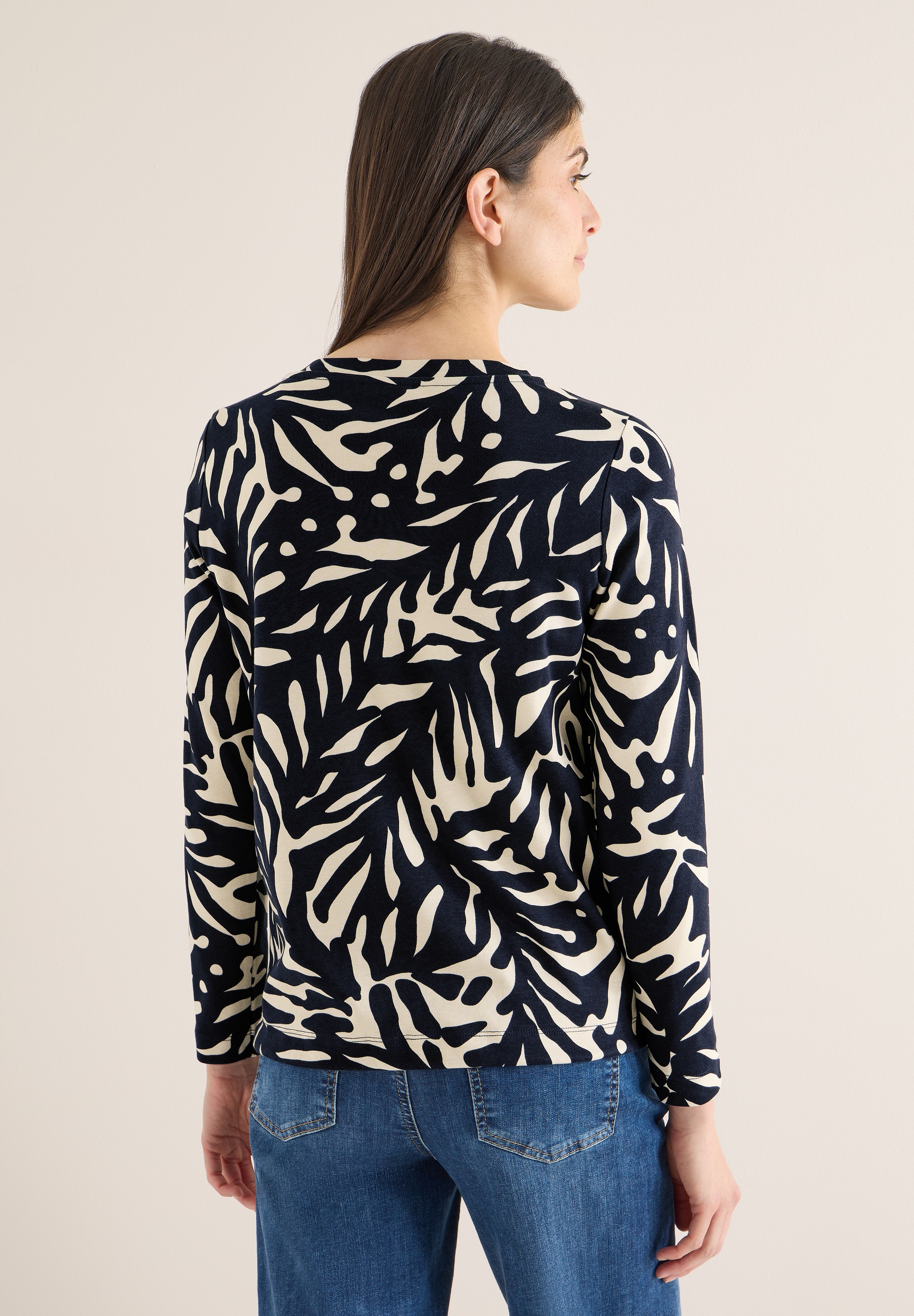 Cecil Langarmshirt aus reiner Baumwolle günstig online kaufen