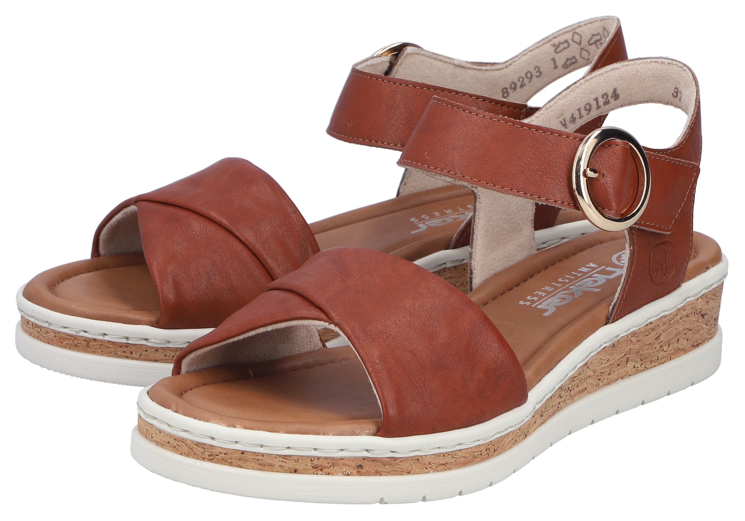 Rieker Keilsandalette  Sommerschuh, Keilsandalette mit Klett