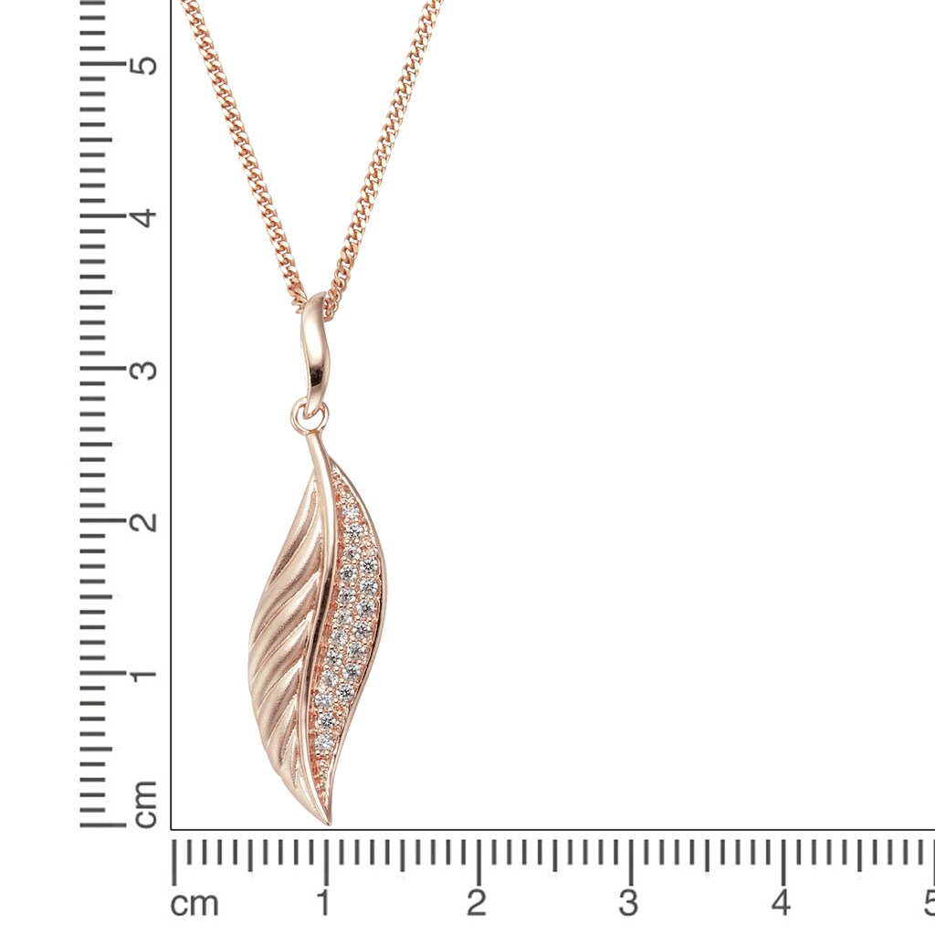 Zeeme Kette mit Anhänger »925/- Sterling Silber Zirkonia weiß«