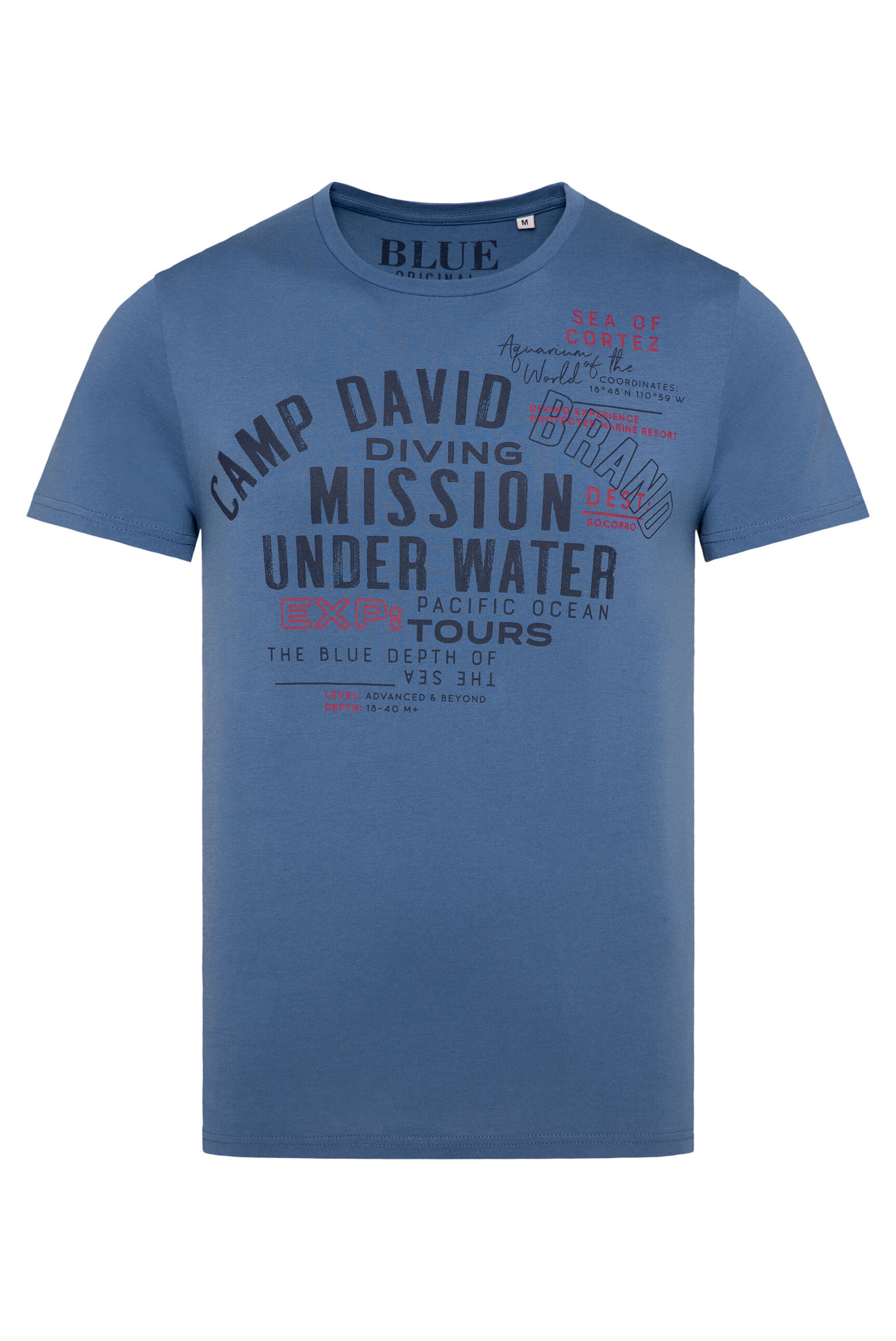 CAMP DAVID Rundhalsshirt, aus Baumwolle