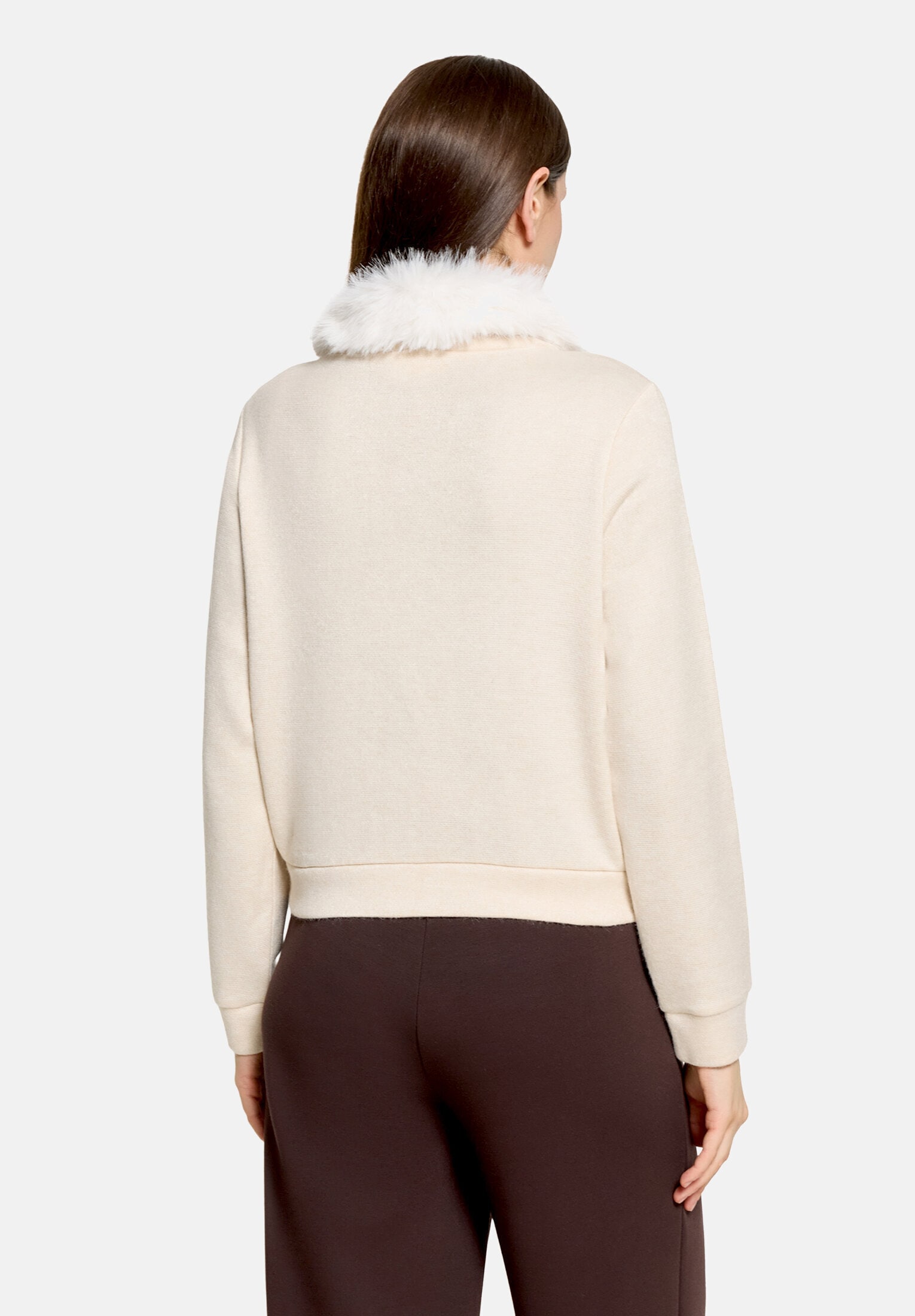 Cartoon Sweatjacke »Damen mit Kunstfellkragen«