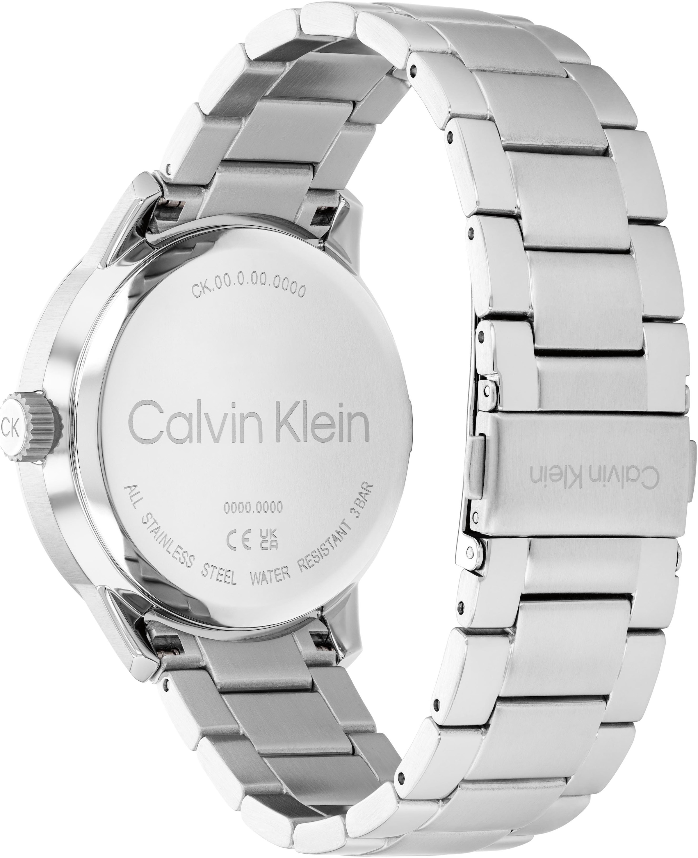 Calvin Klein Quarzuhr »Minimalistic Pilot«, Armbanduhr, Herrenuhr, Edelstahlarmband, analog, Tag