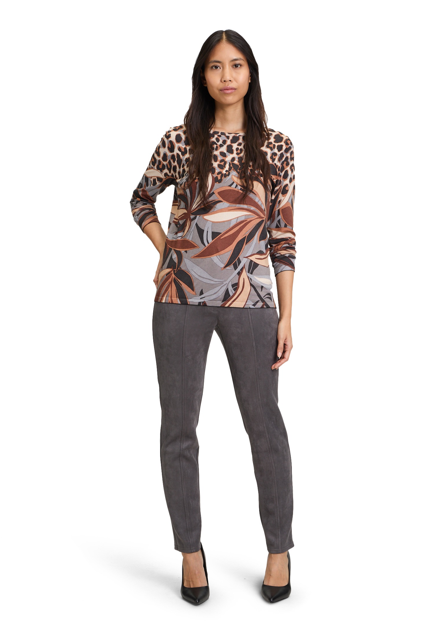 Betty Barclay Strickpullover »Betty Barclay Feinstrickpullover mit Aufdruck«, (1 tlg.), Material