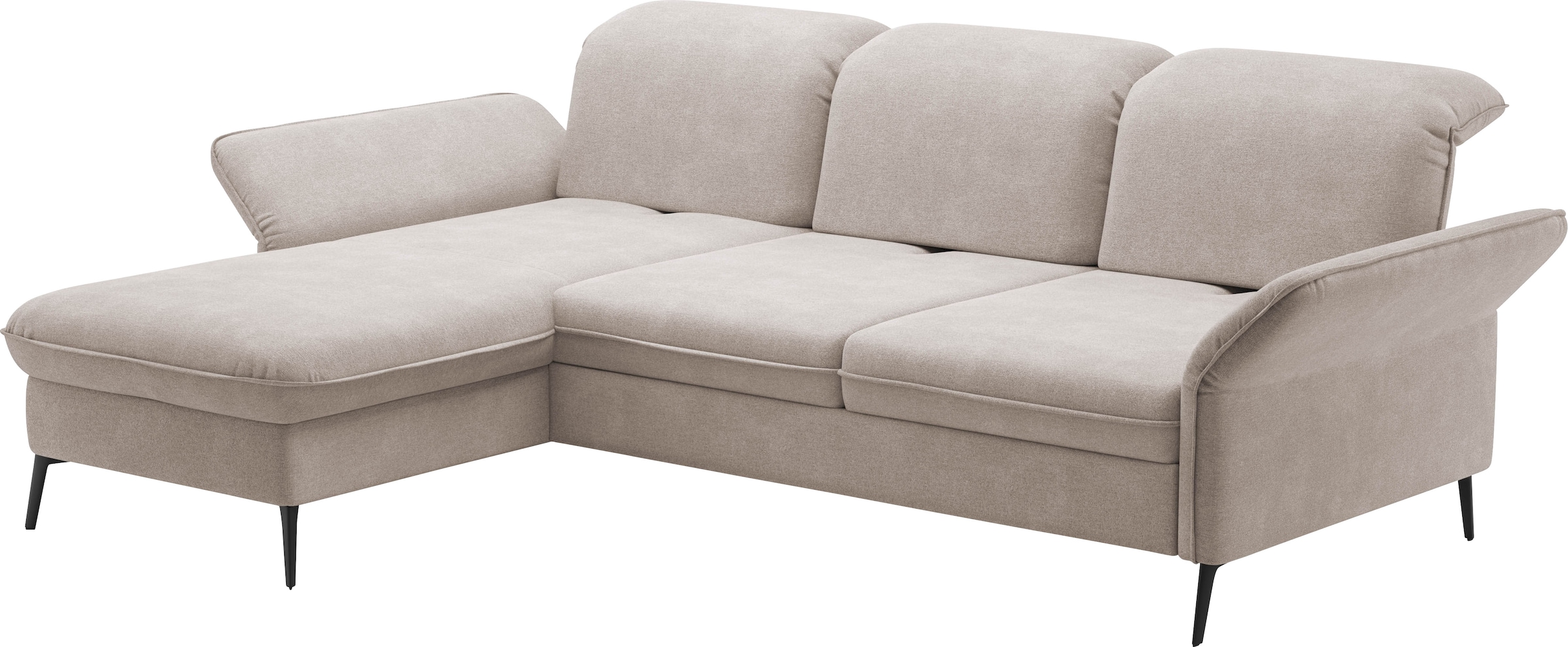 sit&more Ecksofa »Emely«, mit Sitztiefenverstellung optional mit Bettfunktion und Bettkasten