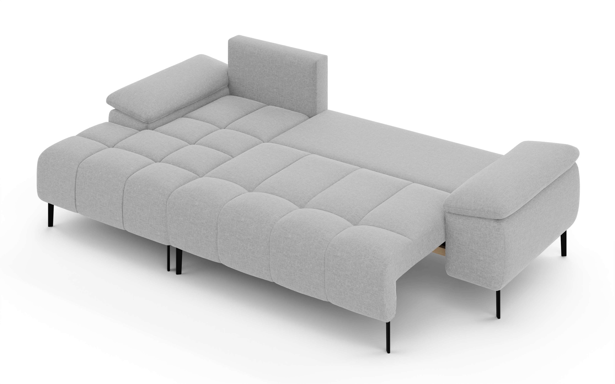 INOSIGN Ecksofa »DROMARA Schlafsofa mit Bettkasten, Maße: B/T/H 277/141/91 cm«, L-Form mit Recamiere rechts/links bestellbar, Wellenunterfederung