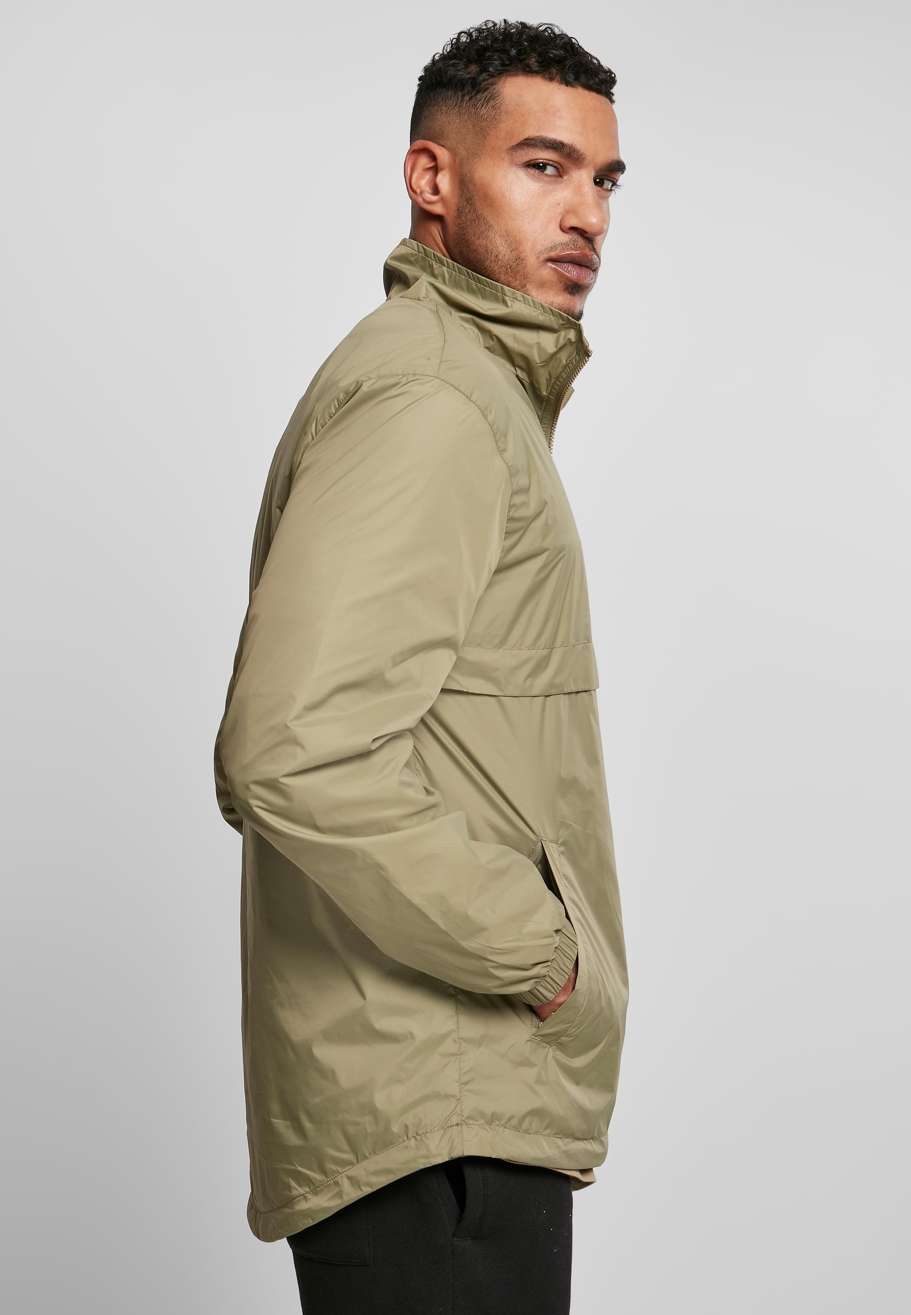 URBAN CLASSICS Allwetterjacke »Urban Classics Herren Stand Up Collar Pull Over Jacket«, (1 St.), ohne Kapuze