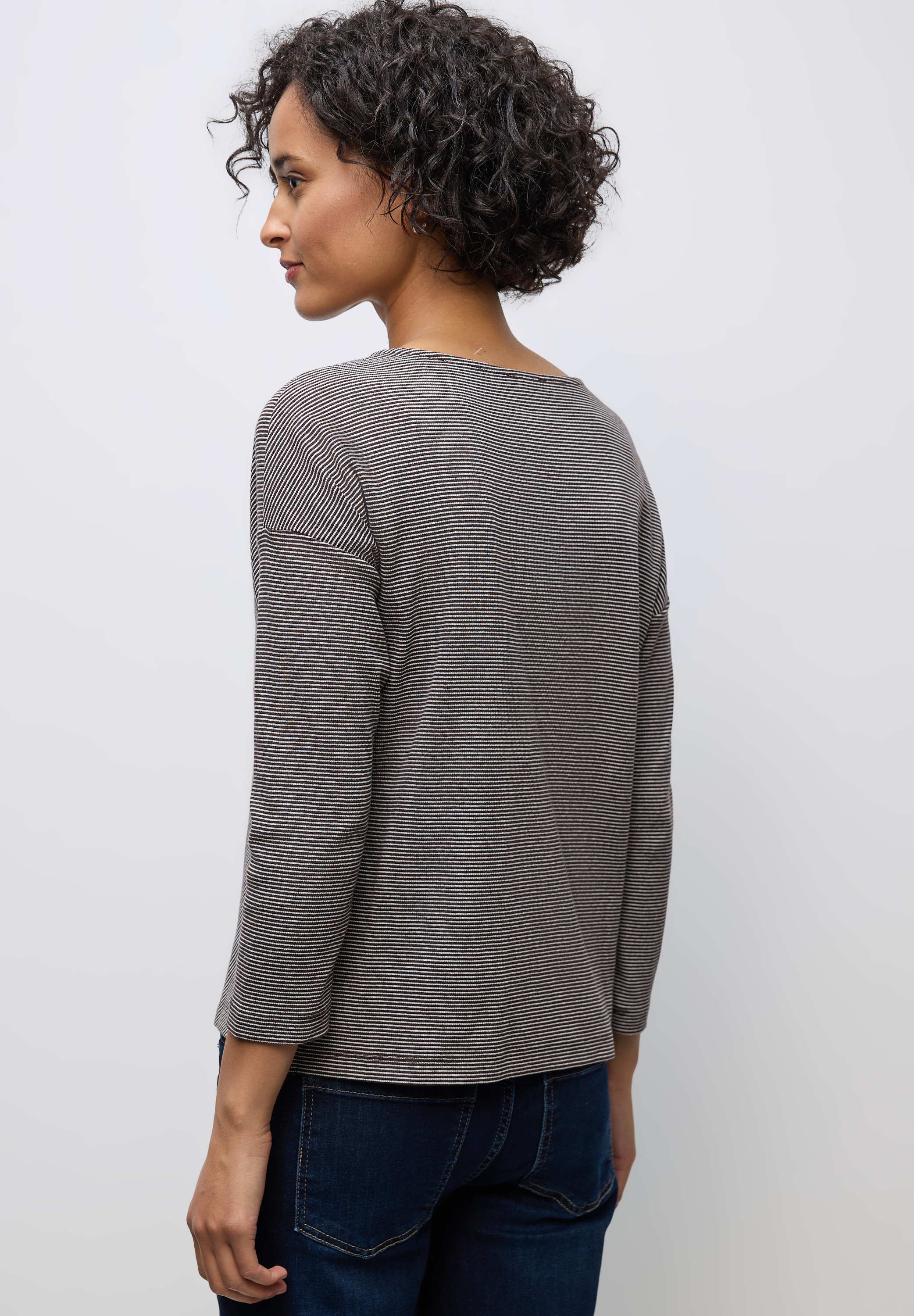 STREET ONE 3/4-Arm-Shirt, aus Baumwolle mit Stretchante günstig online kaufen