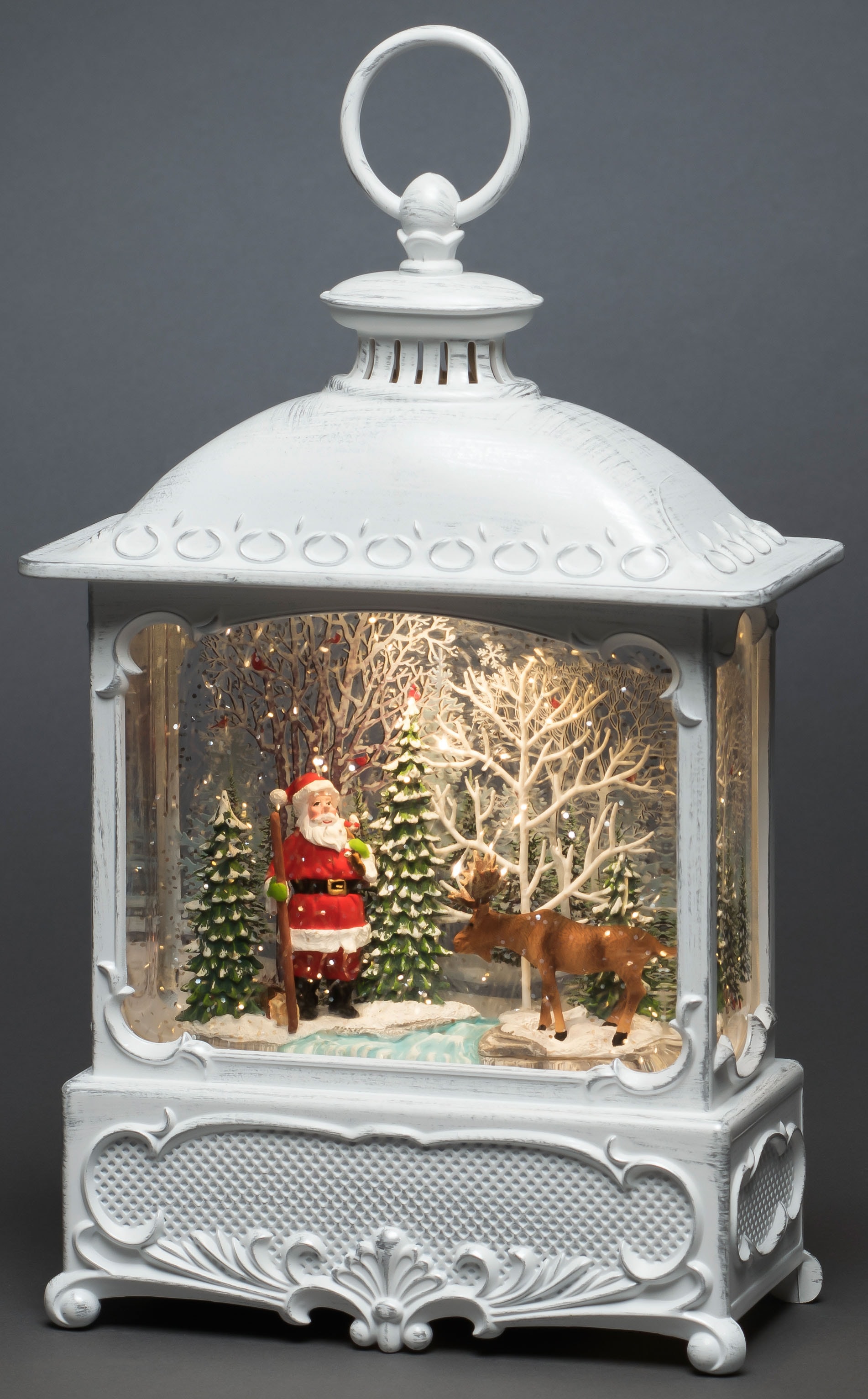 KONSTSMIDE LED Dekolicht »Weihnachtsdeko«, 1 flammig-flammig, Wasserlaterne  Weihnachtsmann mit Elch, batteriebetrieben | BAUR