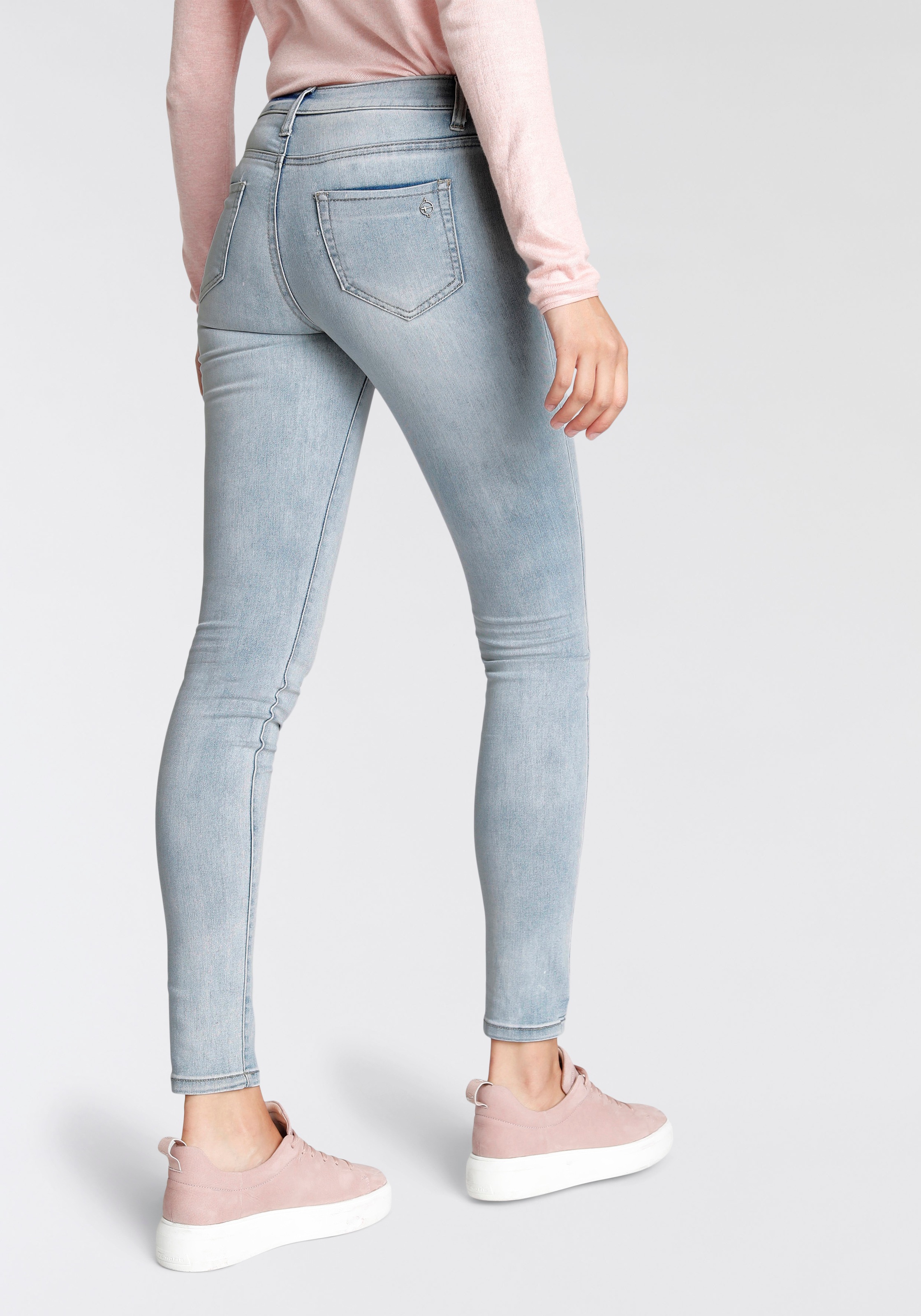 Tamaris Skinny-fit-Jeans, schmale Beinform, normale Leibhöhe, 5-Pocket-Form günstig online kaufen