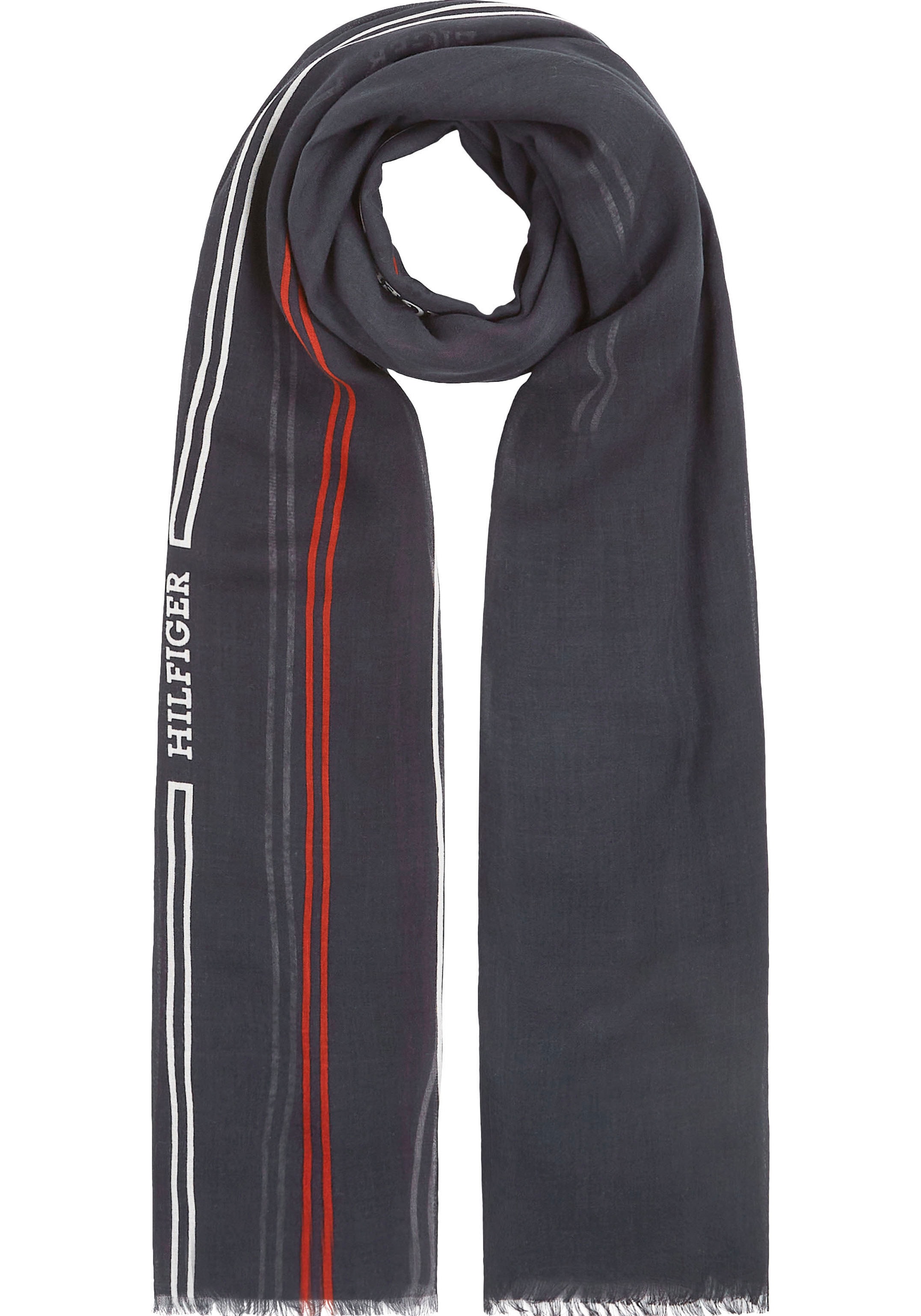 Tommy Hilfiger Modeschal "ESSENTIAL FLAG SCARF", mit Logoschriftzug günstig online kaufen