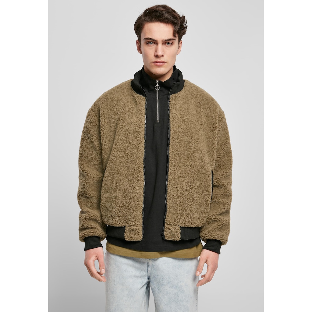 URBAN CLASSICS Winterjacke »Urban Classics Herren Boxy Sherpa Jacket«, (1 St.), ohne Kapuze