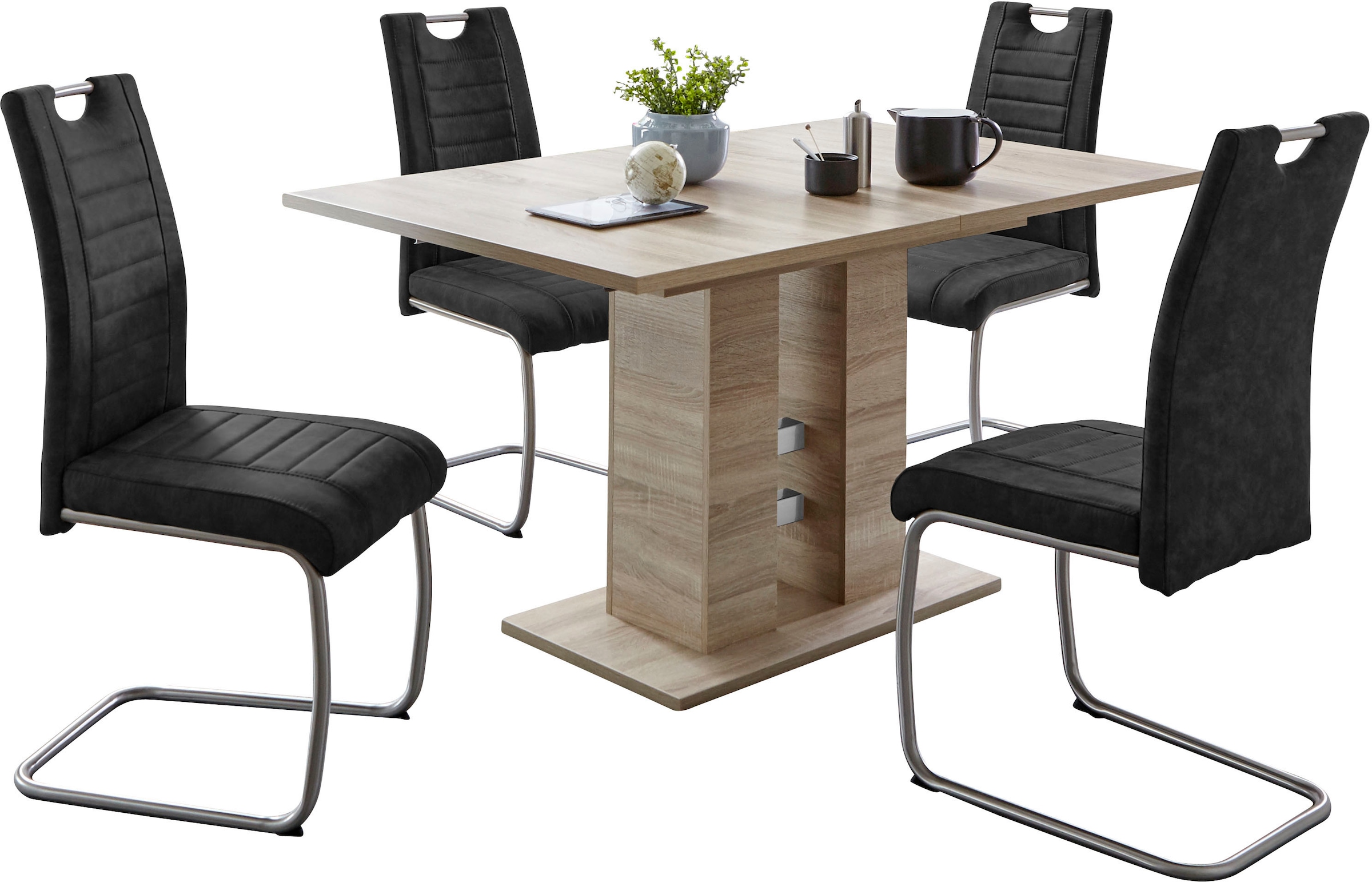 HELA Essgruppe "Ulla" Set, 5 Stk. tlg. ausziehbar 140 - 220 cm, Edelstahl, günstig online kaufen