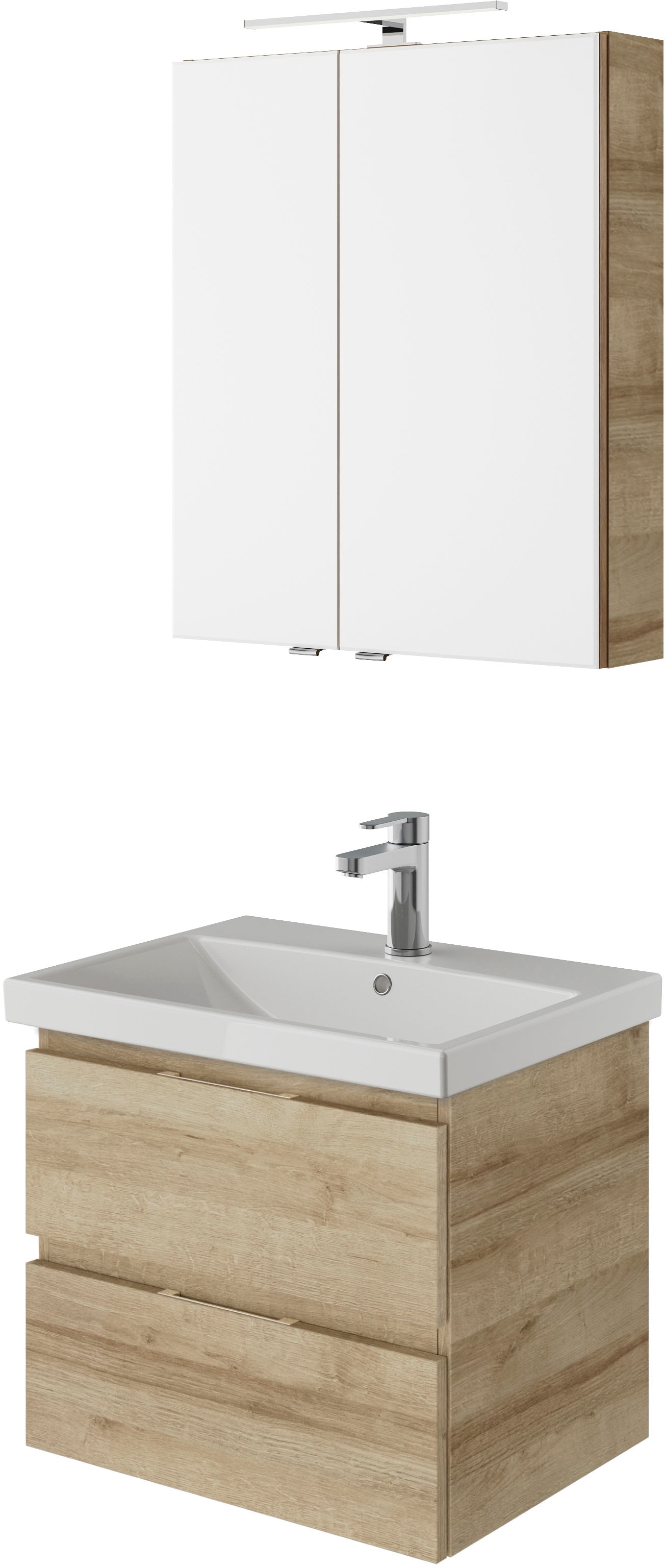 Saphir Badmöbel-Set "Serie 4035 2-teilig, Keramikwaschtisch mit LED-Spiegel günstig online kaufen