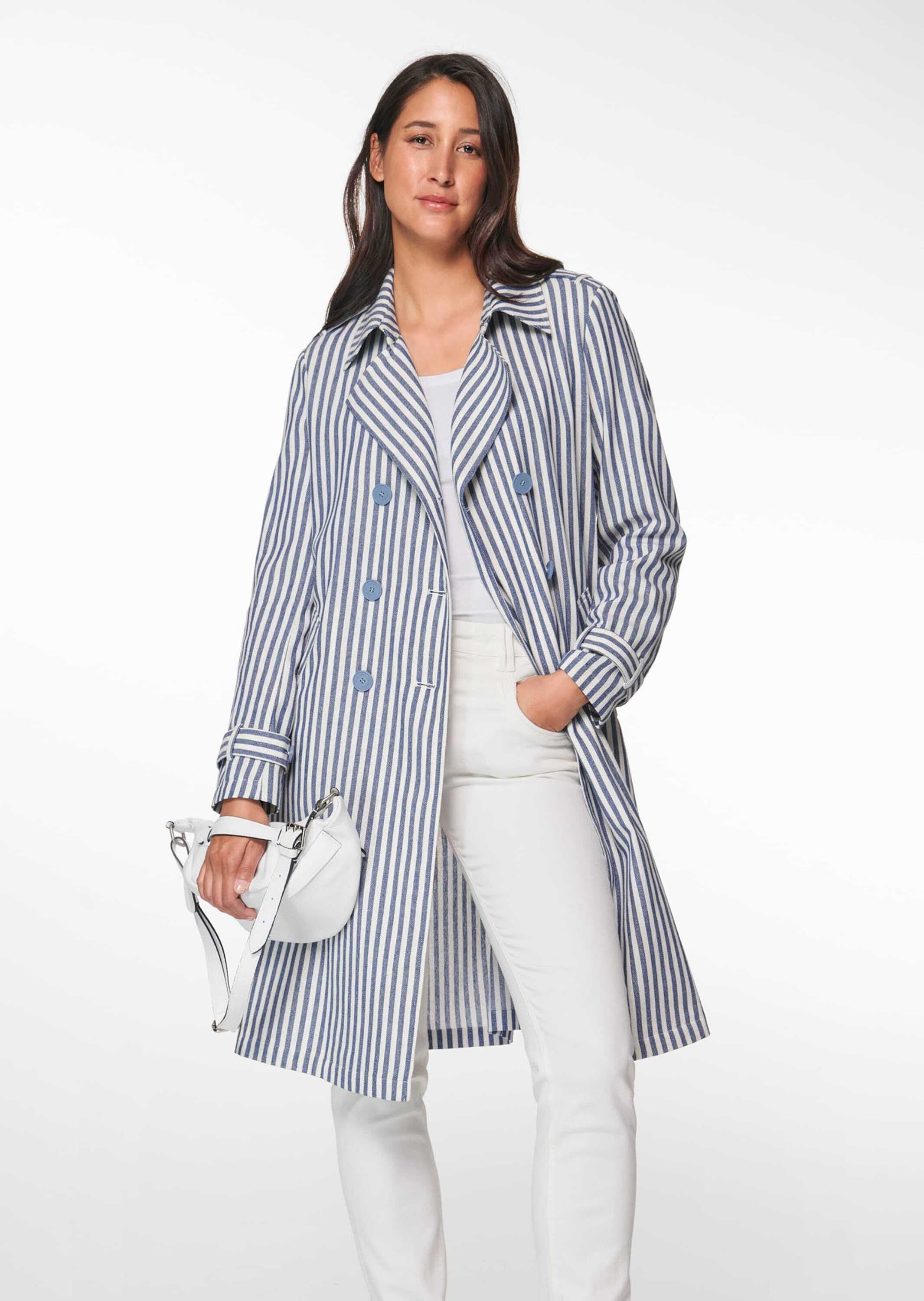 MADELEINE Langmantel »Trenchcoat Trenchcoat mit Streifen«