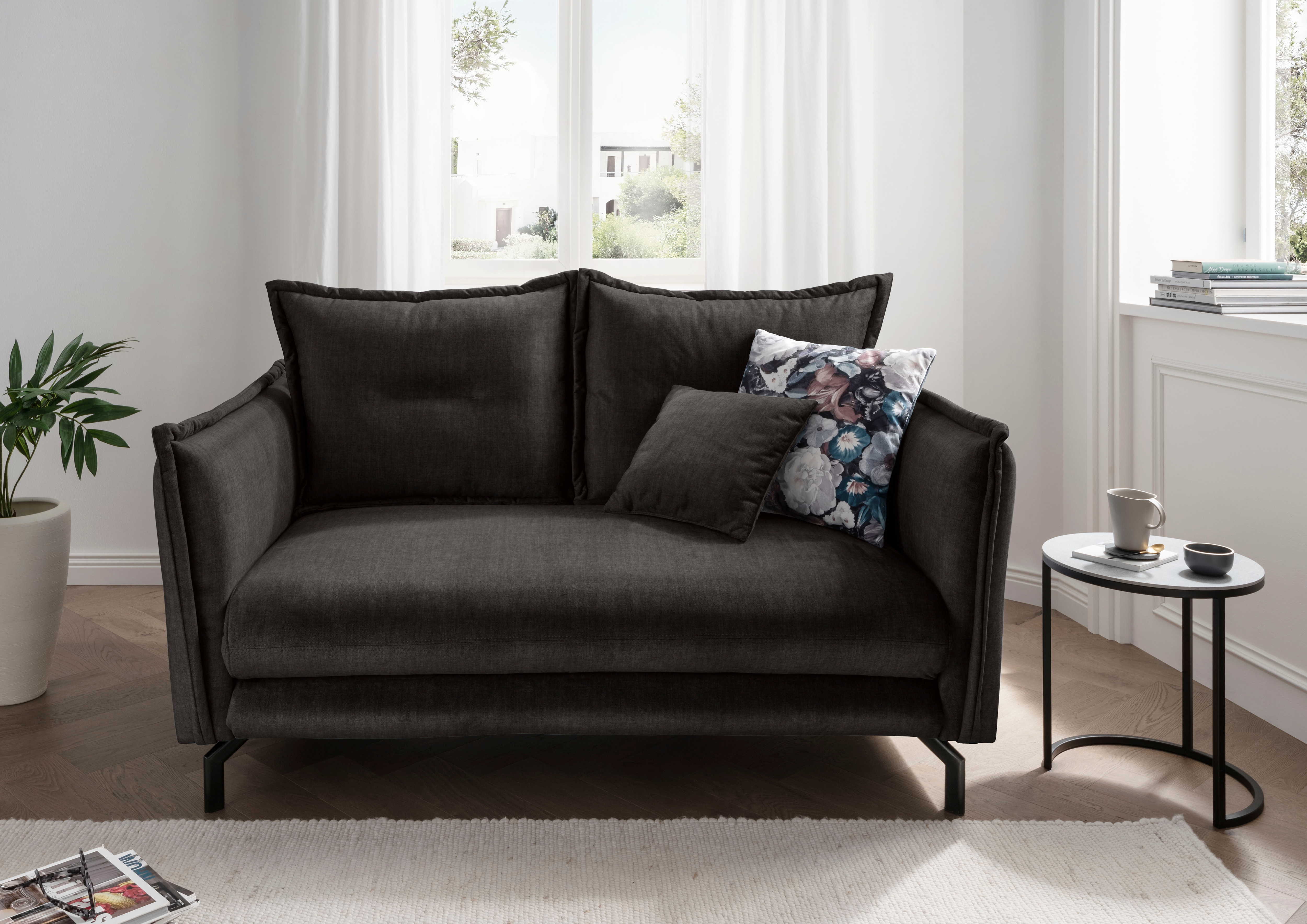 Home affaire Ecksofa "Lava modern und bequem, schmale Armlehnen, tolle Detailverarbeitung" Armlehnen verstellbar