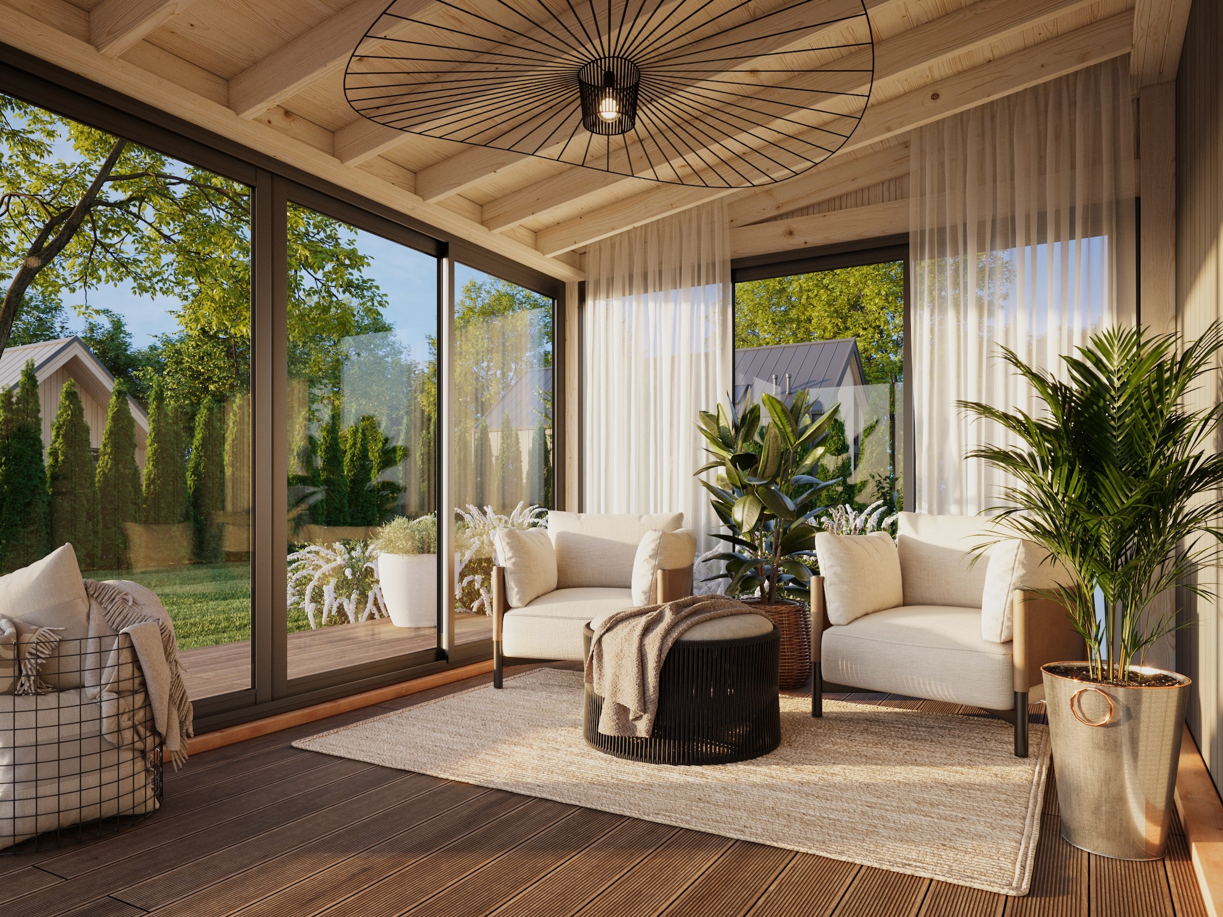 Palmako Holzpavillon »Lumi 11,6 m² Slide« BxTxH: 430x302x273 cm