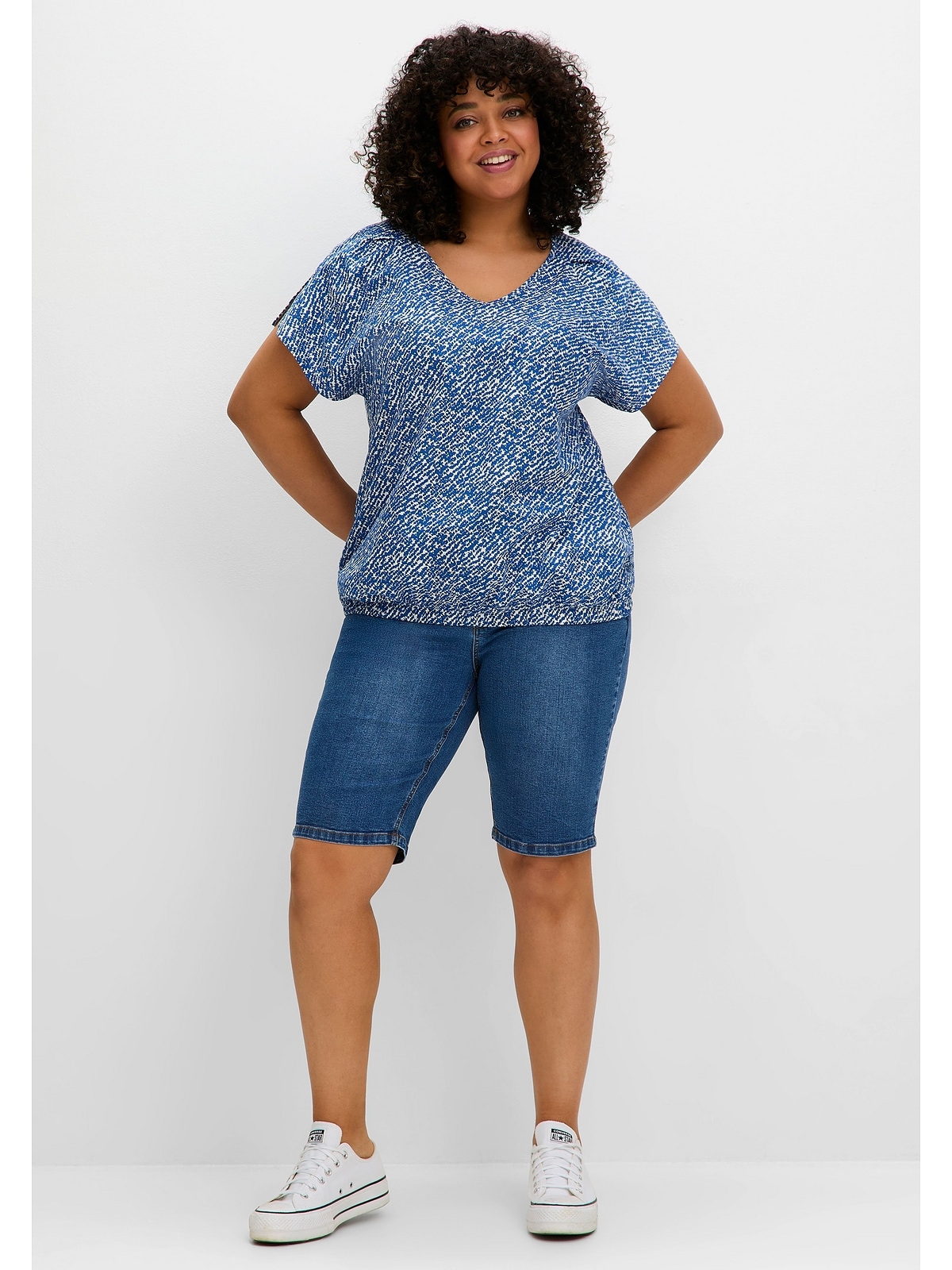 Sheego Jeansbermudas "Große Größen", im Curvy-Schnitt SUSANNE günstig online kaufen