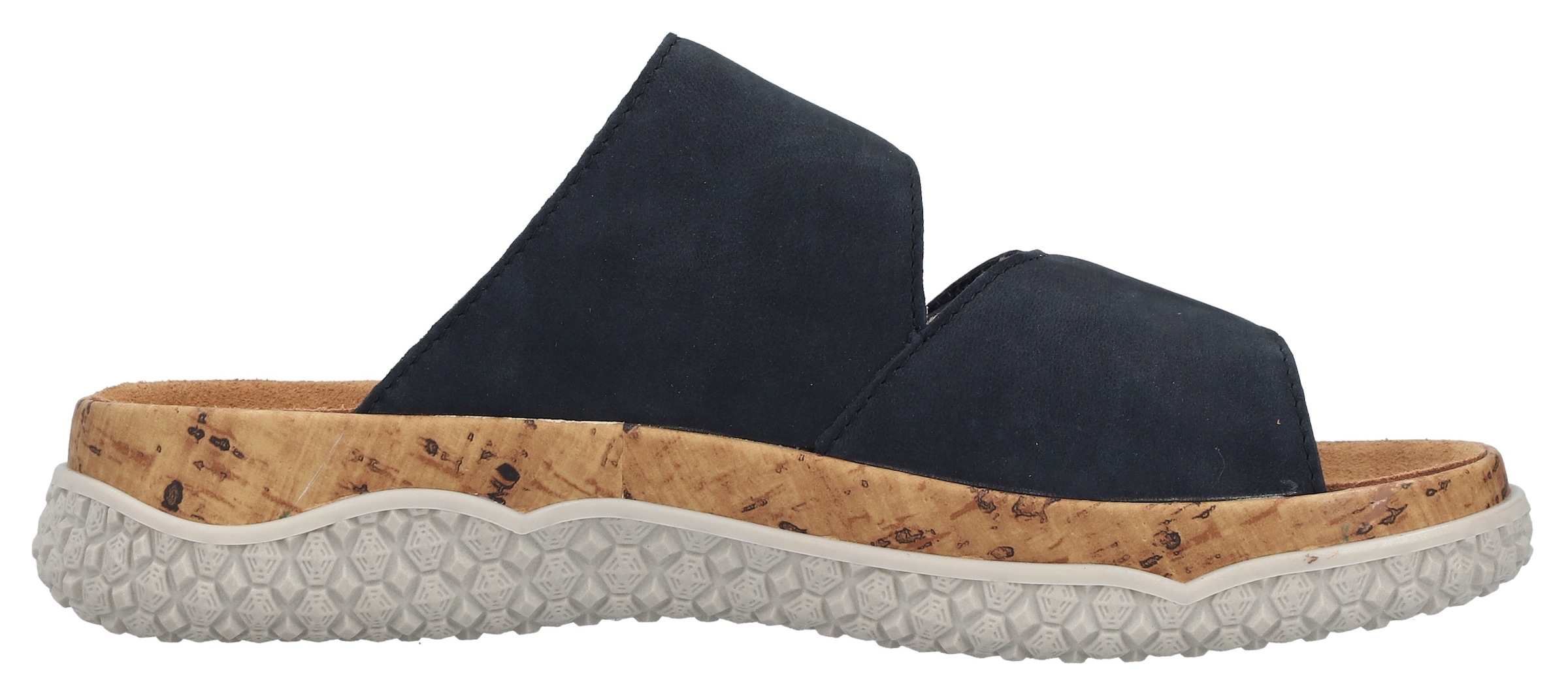 Rieker Pantolette  Sommerschuh, Schlupfschuh, Hausschuh mit Klettriemchen