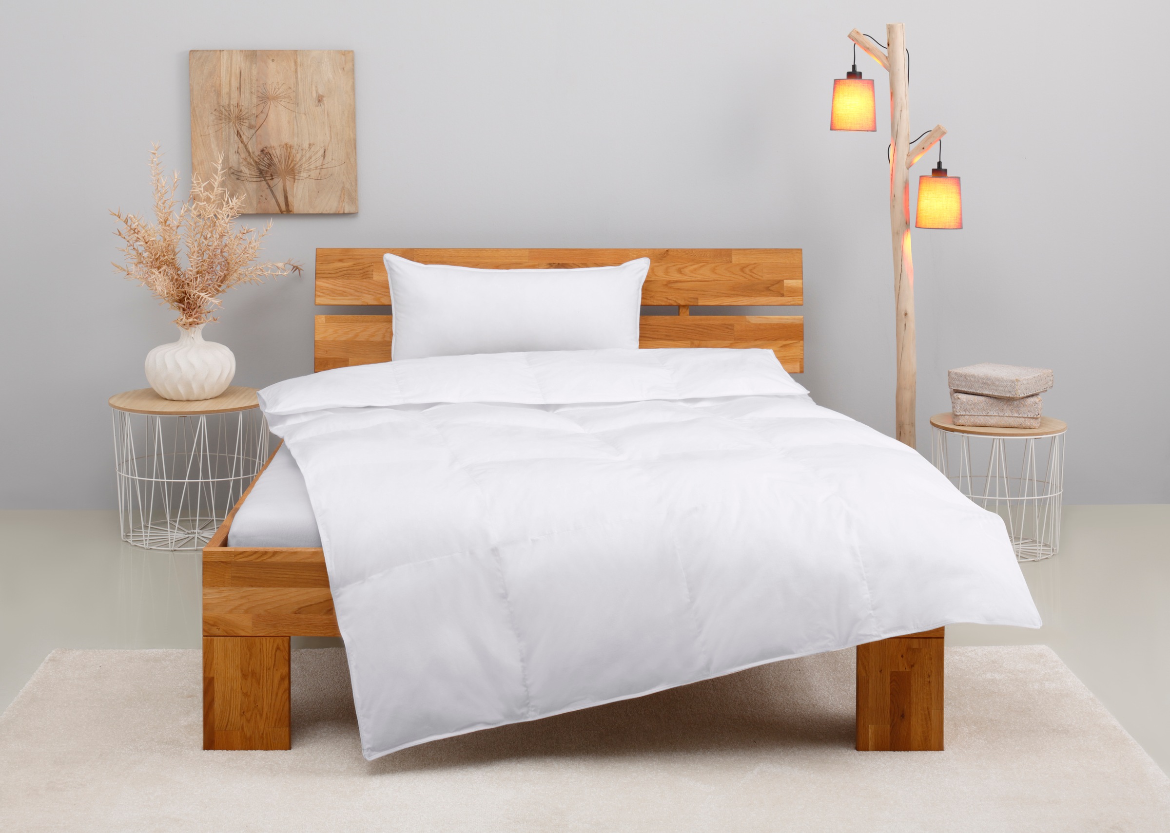 OTTO home Kunstfaserbettdecke + Kopfkissen "Taylore Set: 1 Bettdecke 135x200 cm & 1 Kissen 80x80 cm oder 40x80 cm" Sommer, Herbst & Winter