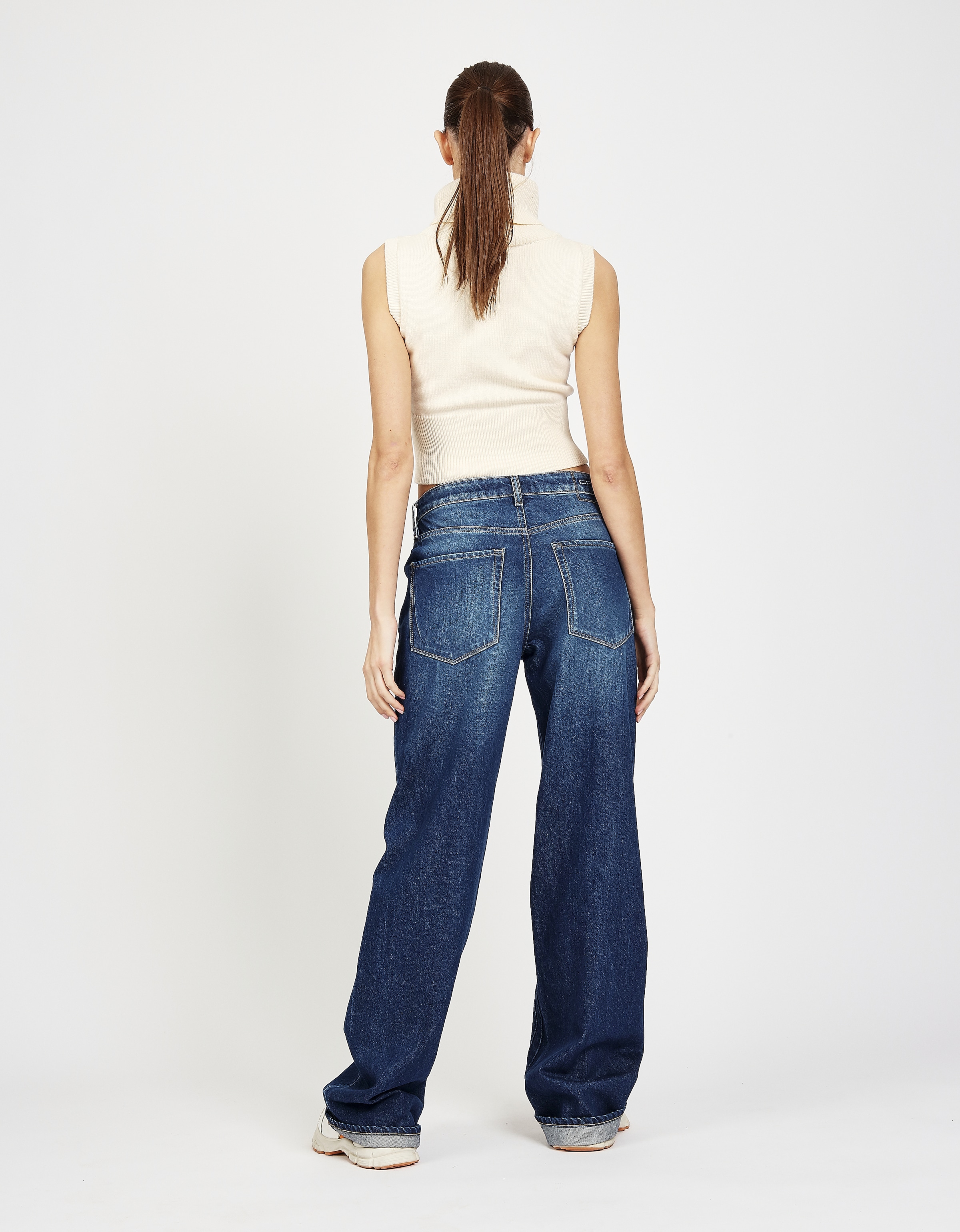 GANG Loose-fit-Jeans »94CLAIRE«, mit Bindegürtel und Naht am Oberschenkel, Baggy Fit