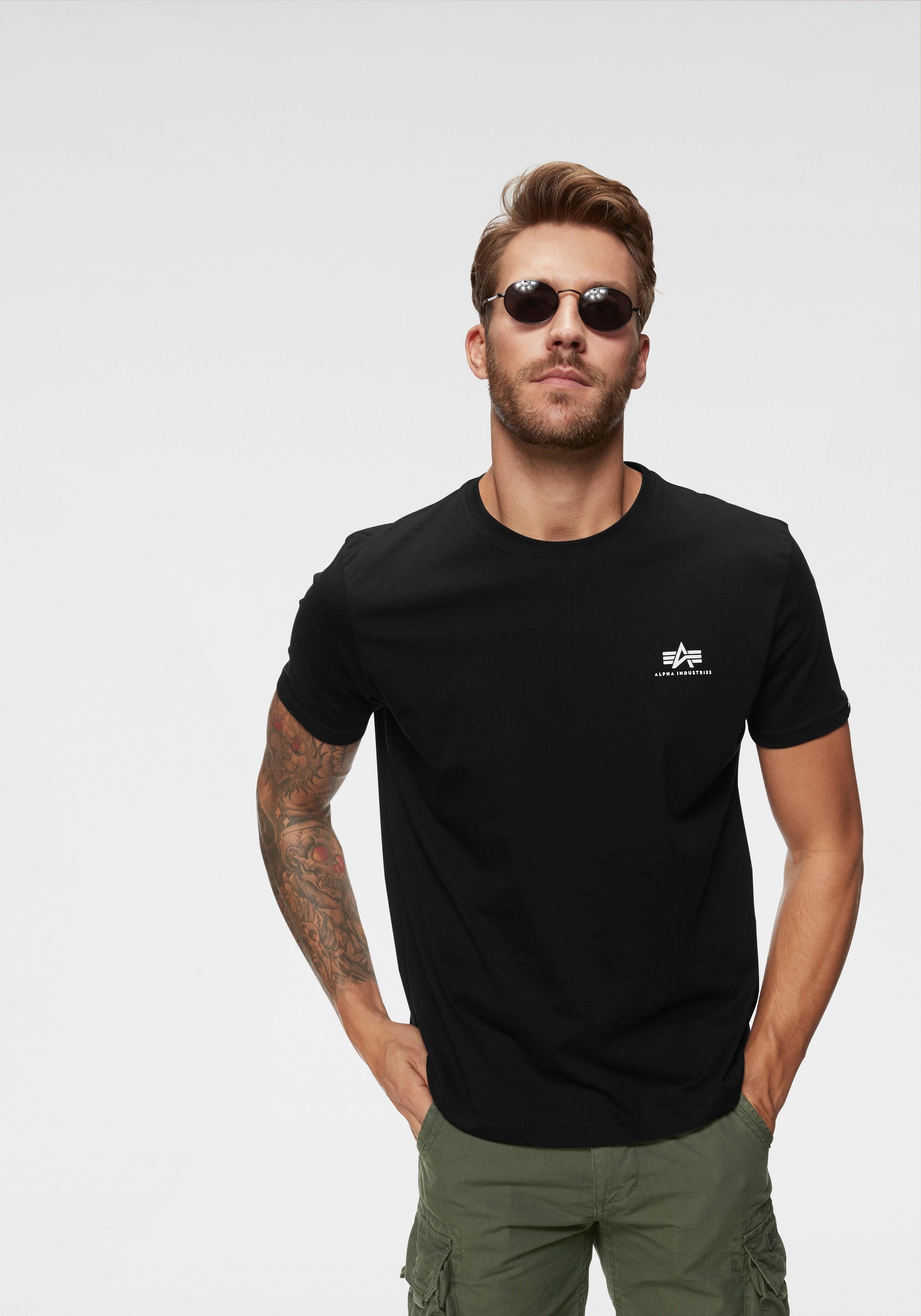 Alpha Industries Rundhalsshirt "BASIC T SMALL LOGO" Baumwolle, regular fit günstig online kaufen