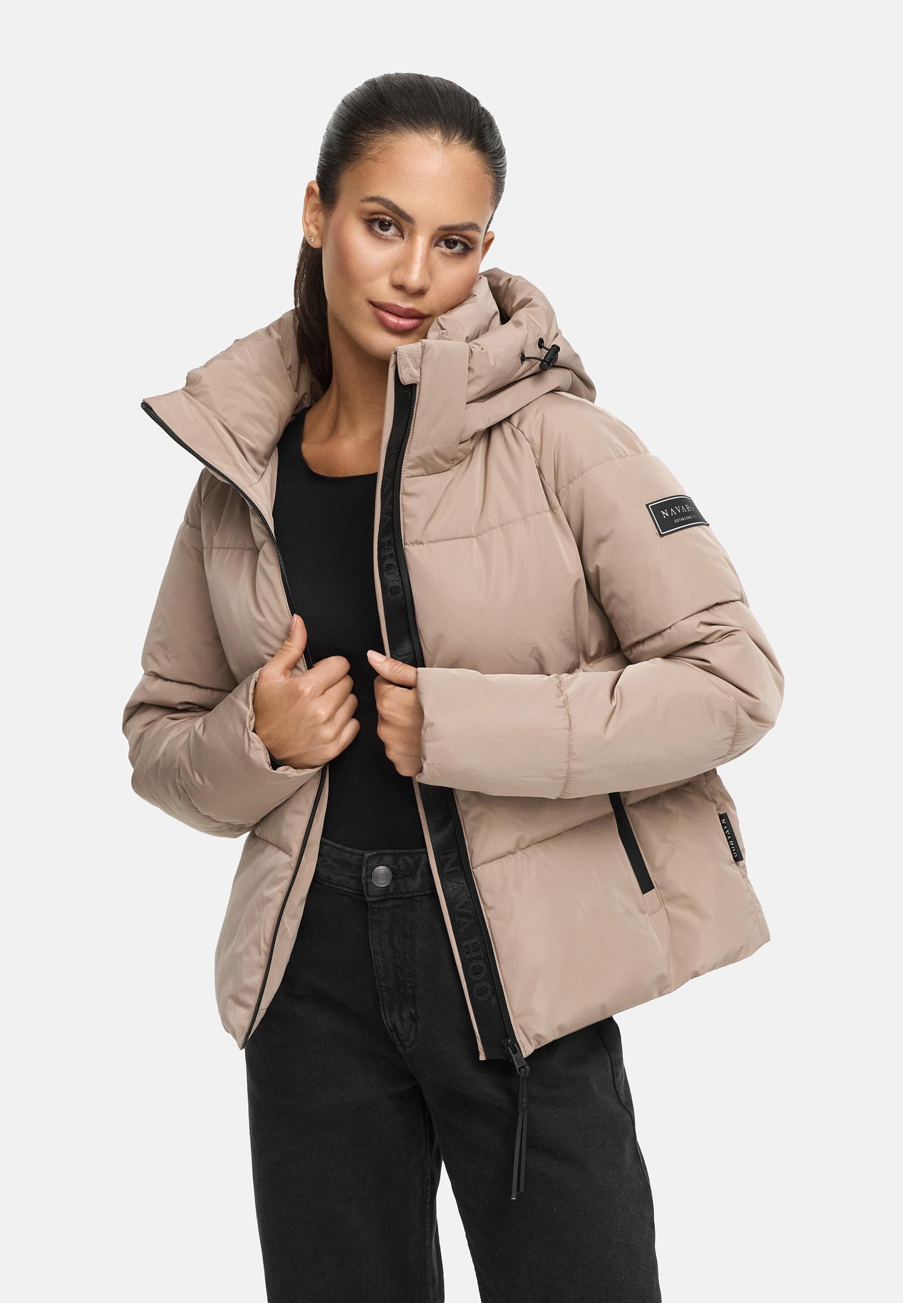 Navahoo Steppjacke »Frostherz XIV«, mit Kapuze, Kurze gesteppte Damen Winterjacke mit abnehmbarer Kapuze