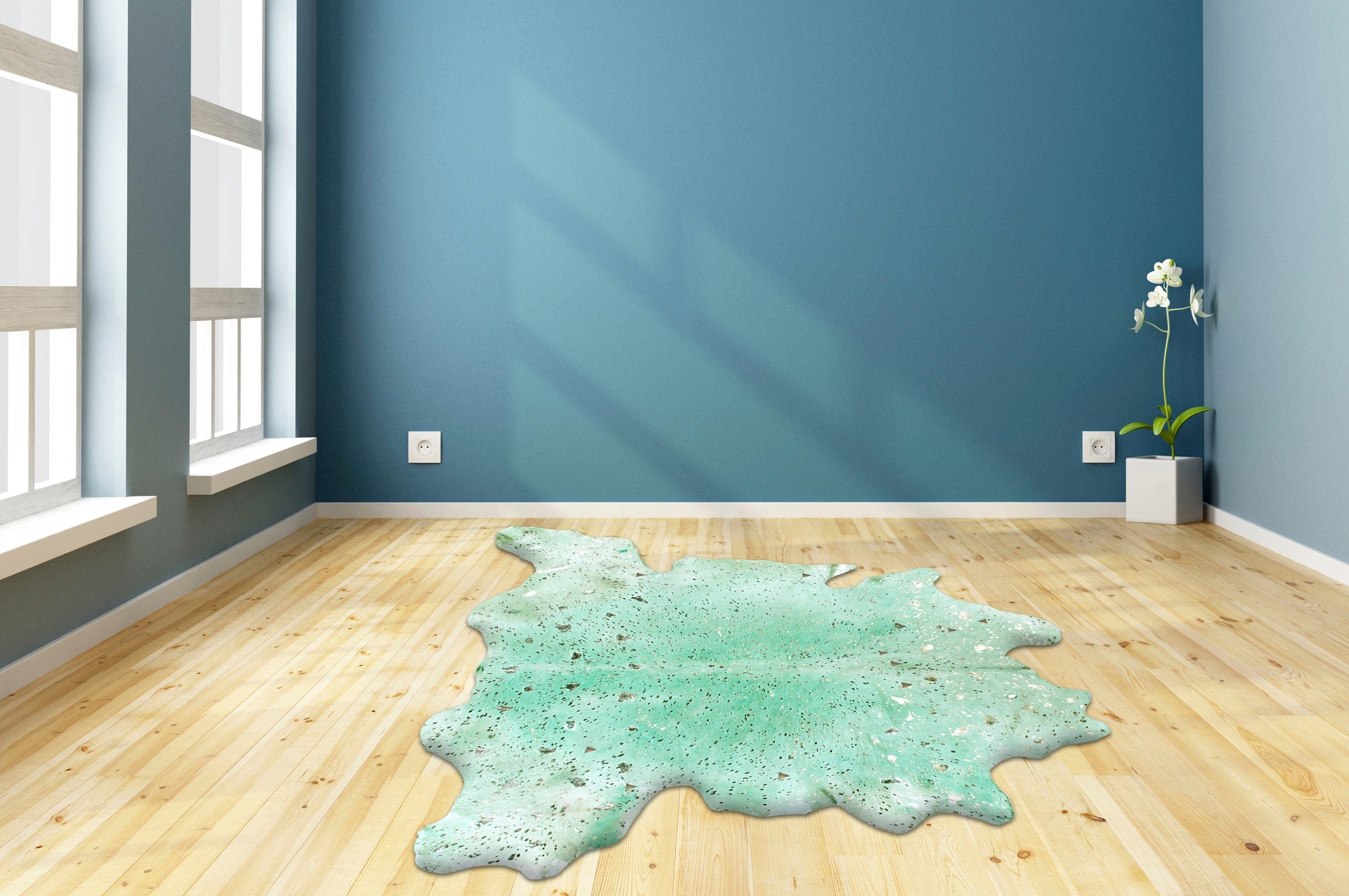 my home Fellteppich "Elaya" fellförmig 12 mm Höhe stilvoll, Teppich aus Led günstig online kaufen