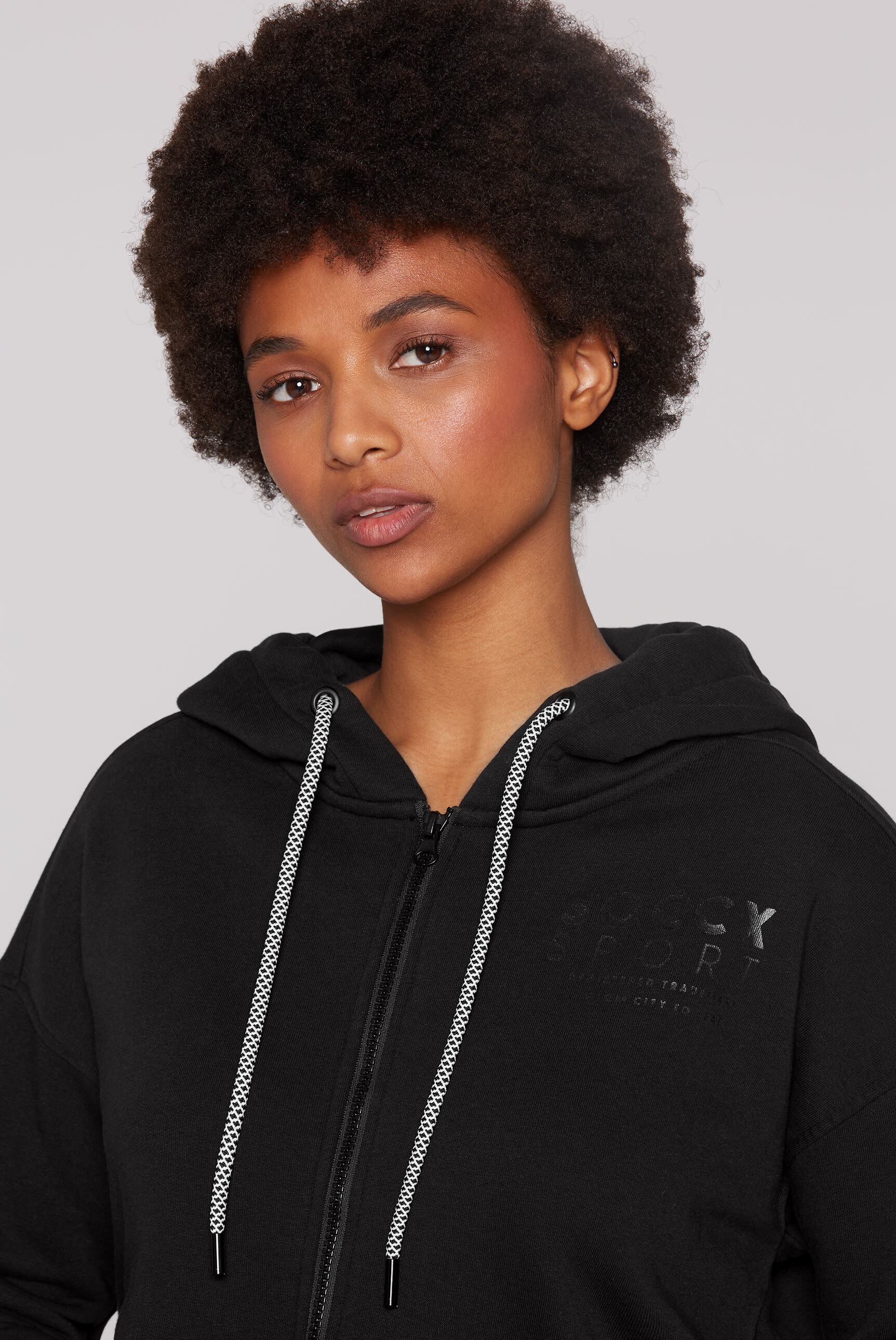 SOCCX Kapuzensweatjacke, mit Baumwolle