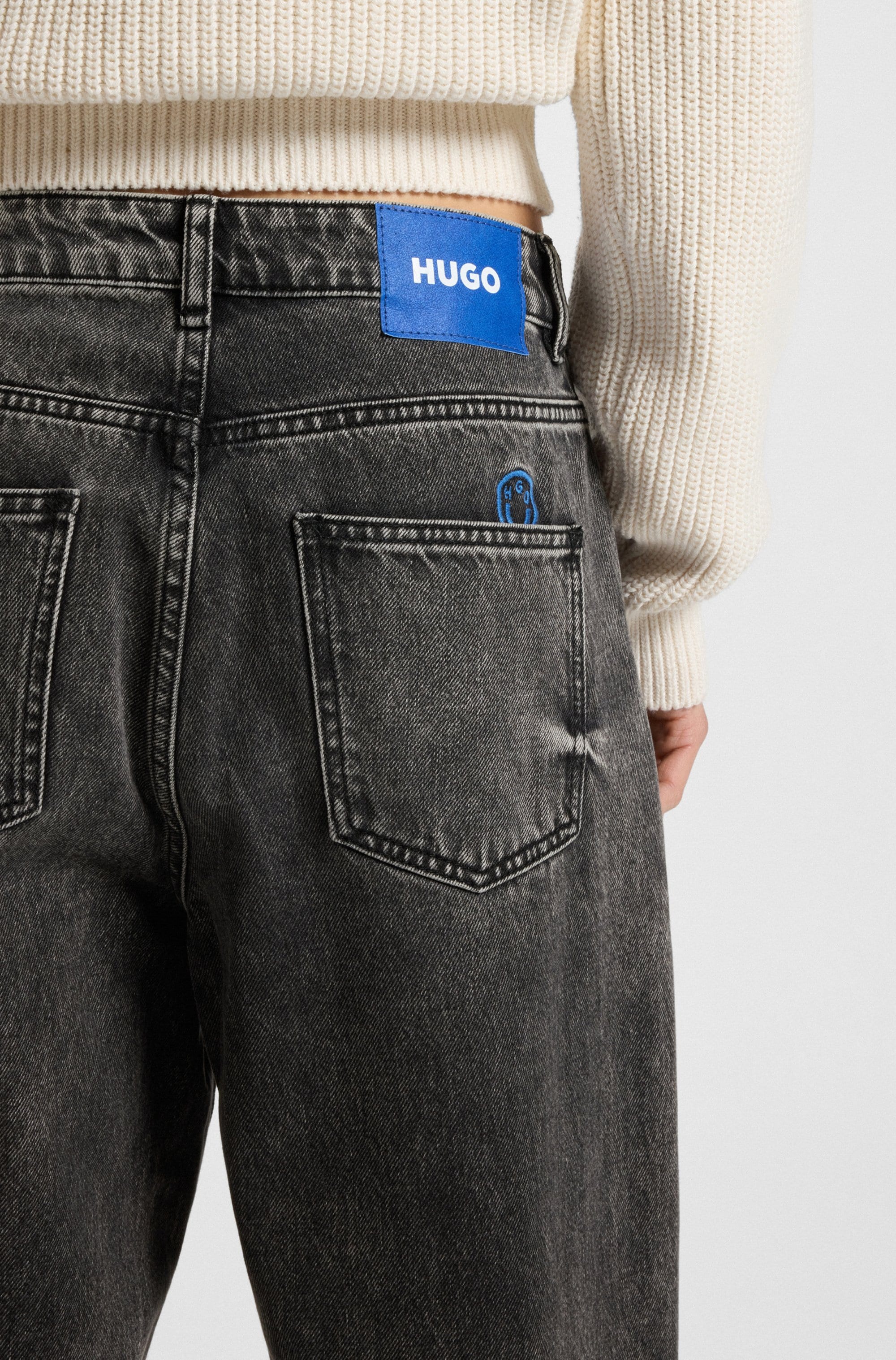 HUGO Blue 5-Pocket-Jeans »Leni«, Low Rise im Relaxed Fit