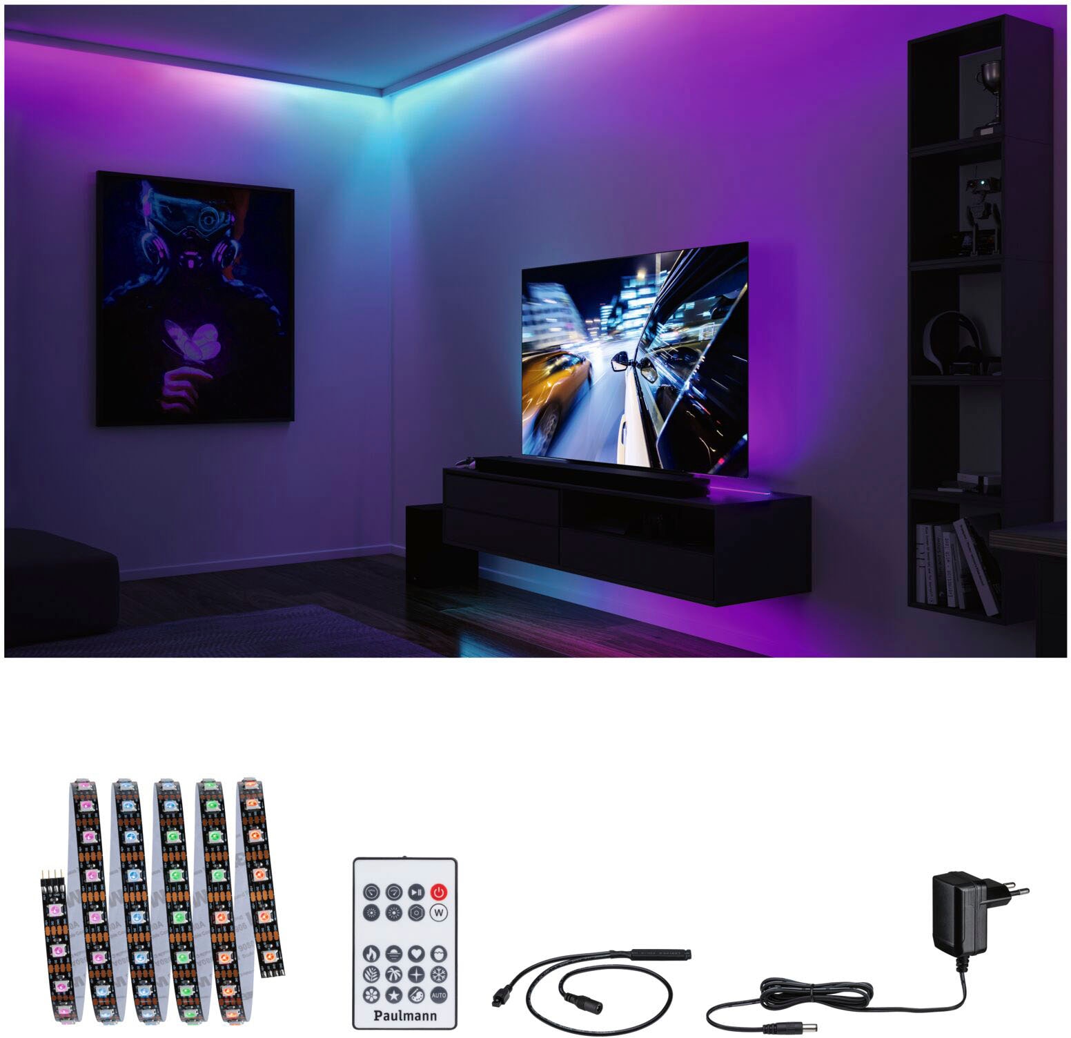 Paulmann LED-Streifen »Dynamic Rainbow RGB 1,5m 3W 60LEDs/m 5VA«, 1 St.-flammig